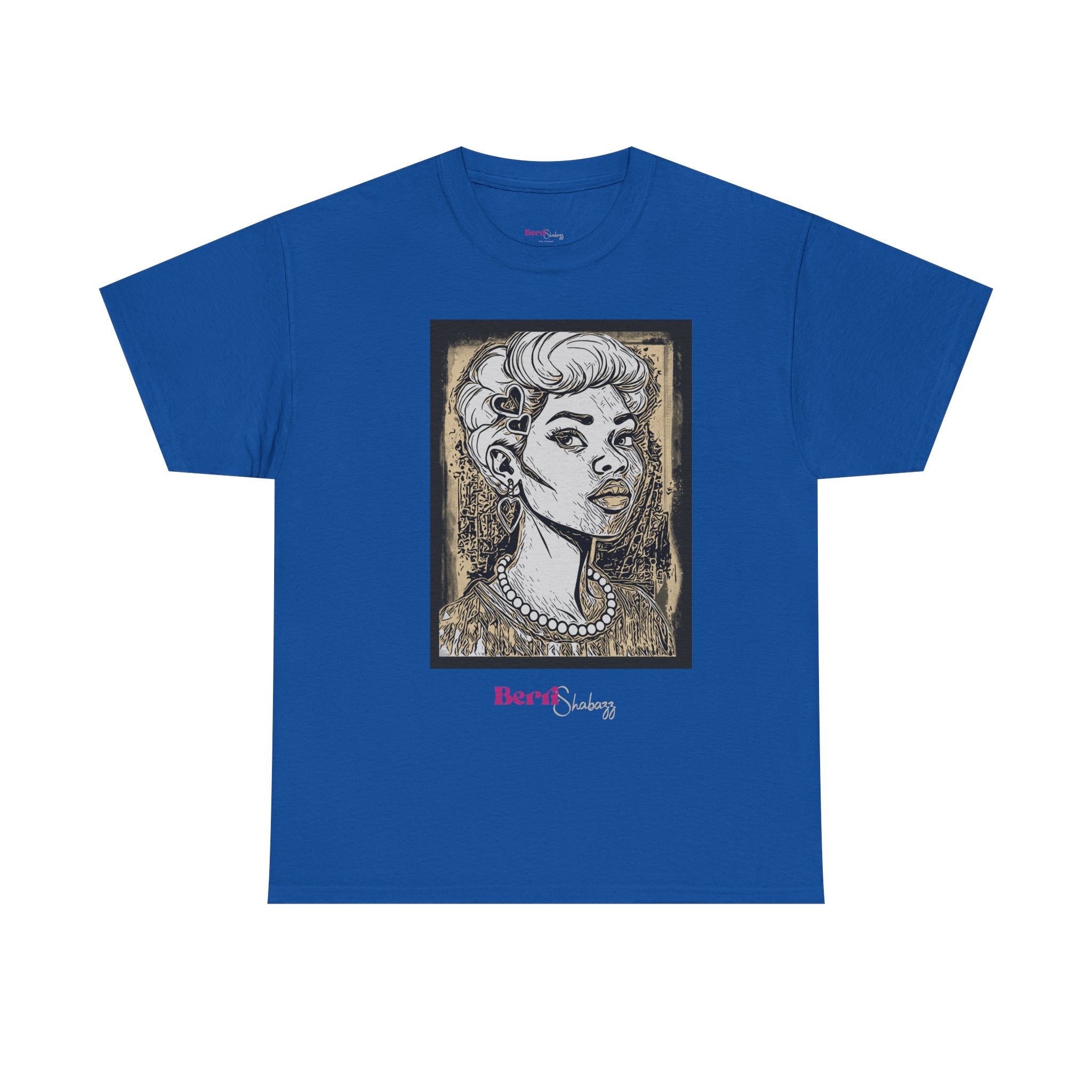 Lady with Heart Tee — Berri Shabazz Artistic Portrait Shirt