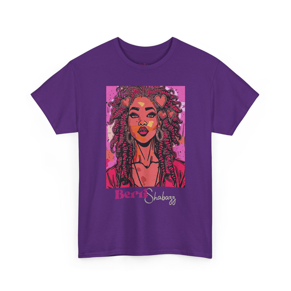Pink Heart Lady T-Shirt — Berri Shabazz Graphic Tee