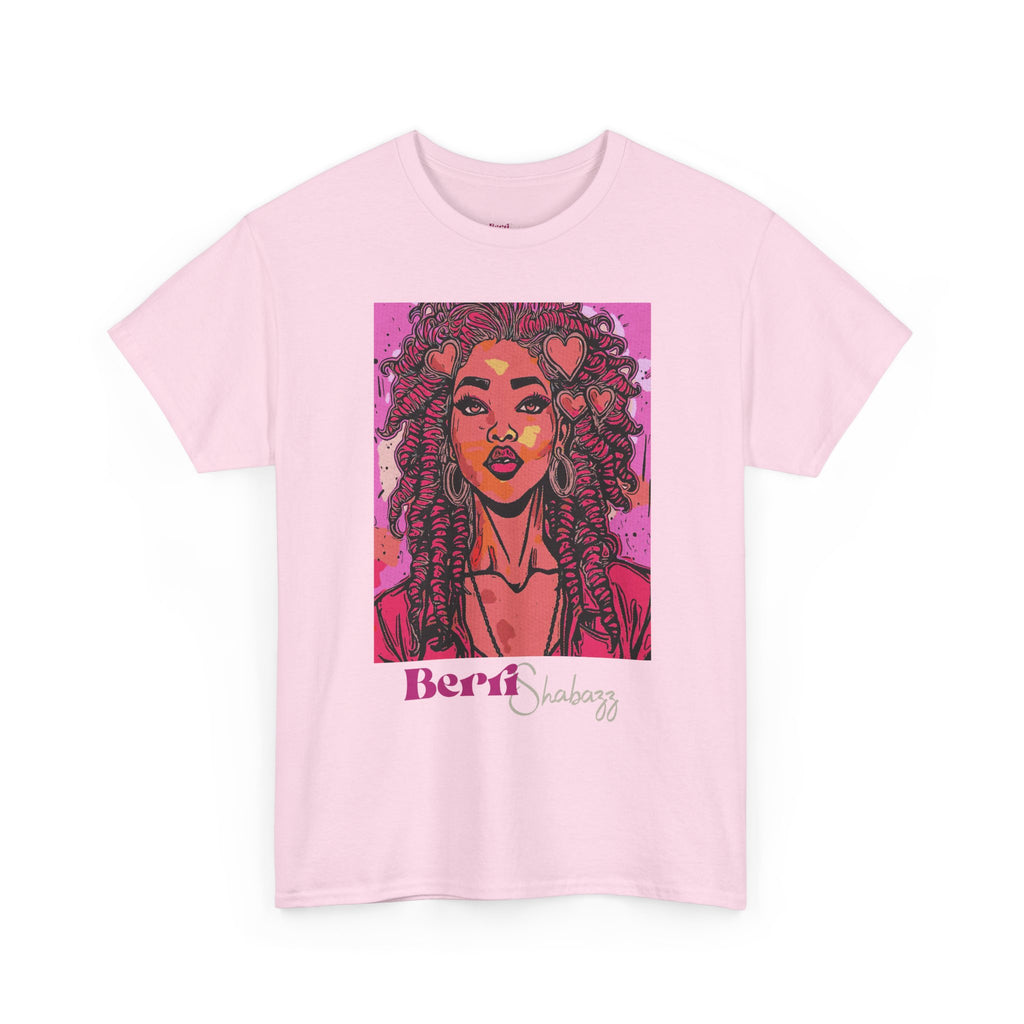 Pink Heart Lady T-Shirt — Berri Shabazz Graphic Tee