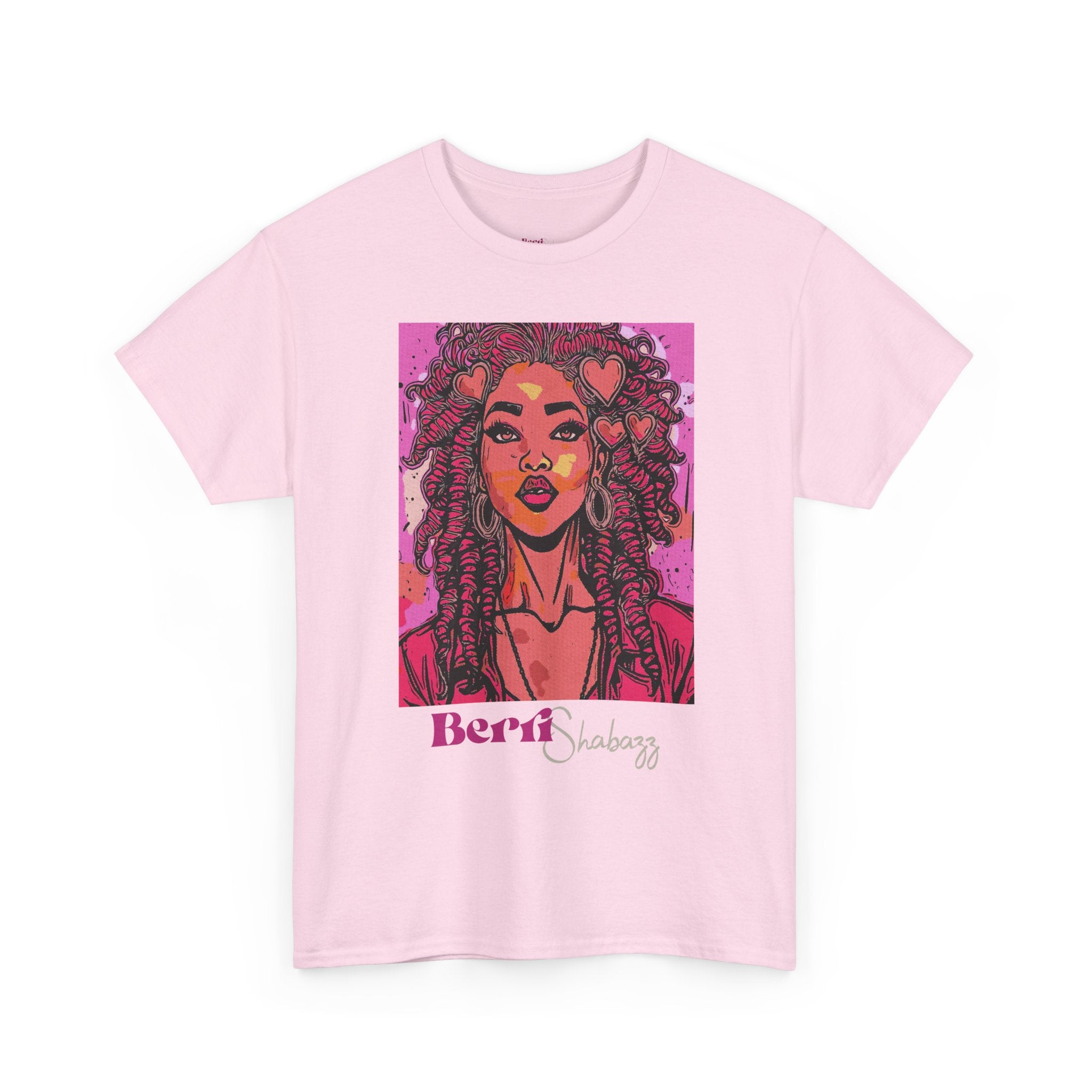 Pink Heart Lady T-Shirt — Berri Shabazz Graphic Tee