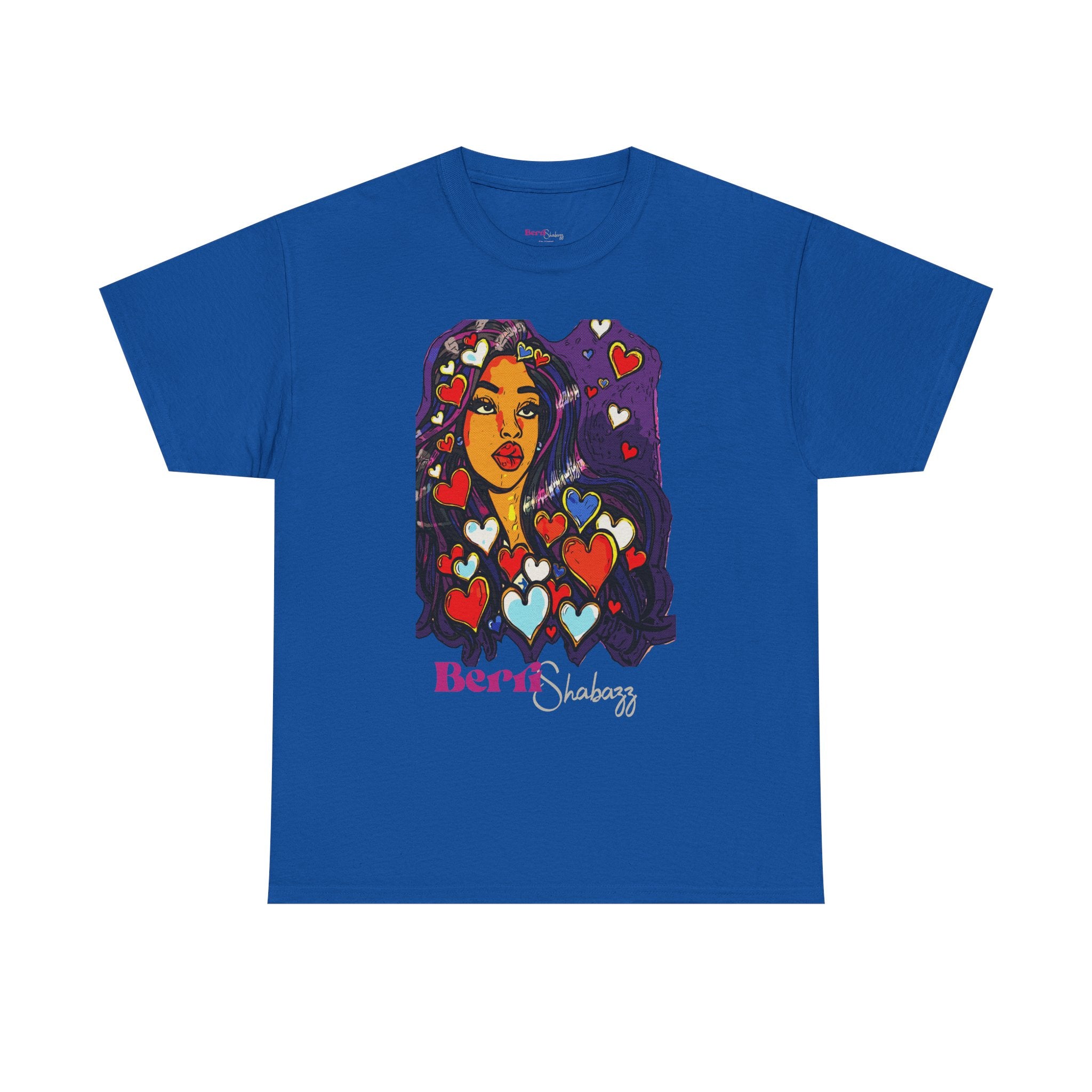 Black Girl With Heart T-Shirt by Berri Shabazz
