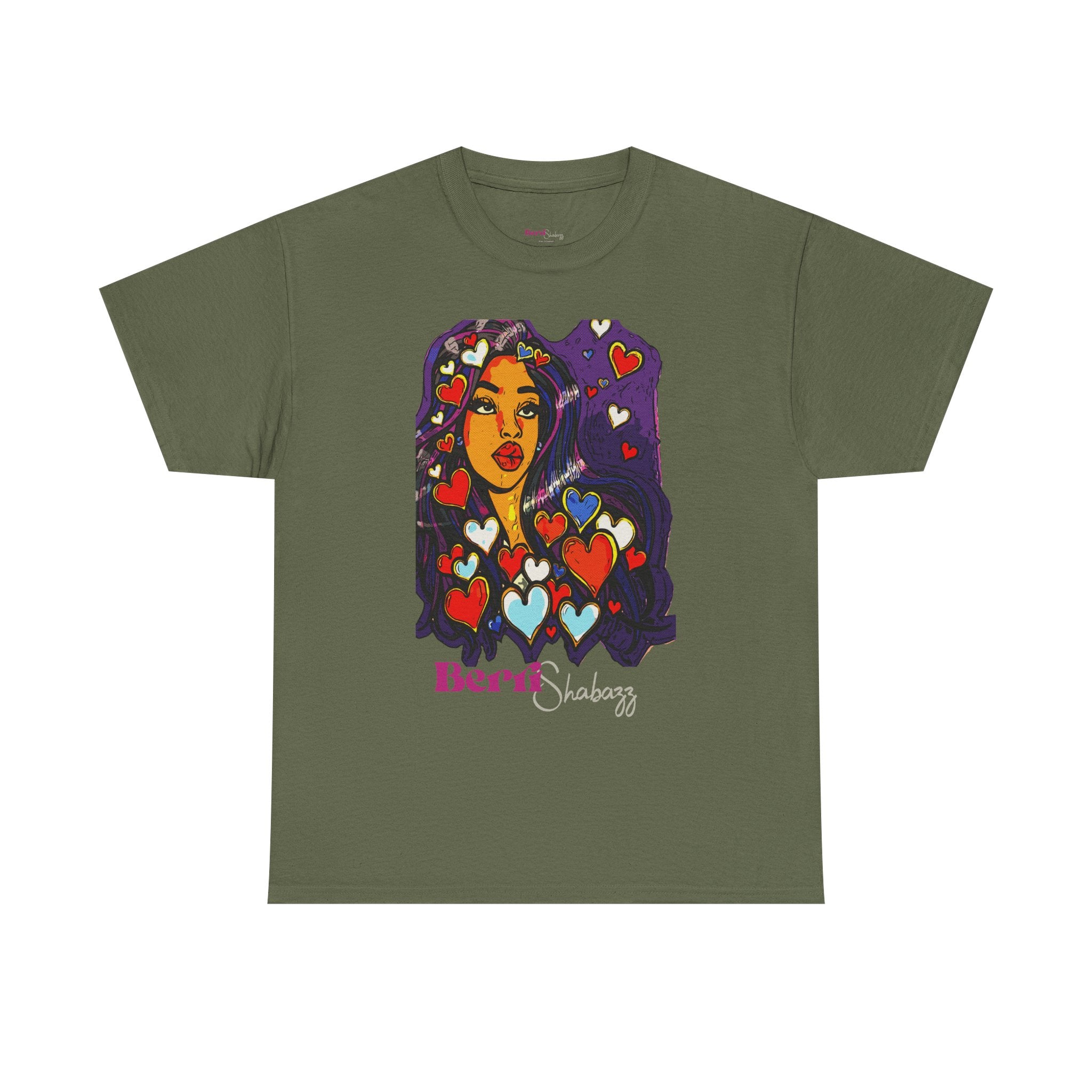 Black Girl With Heart T-Shirt by Berri Shabazz