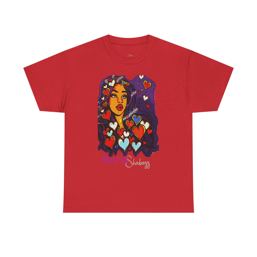 Black Girl With Heart T-Shirt by Berri Shabazz