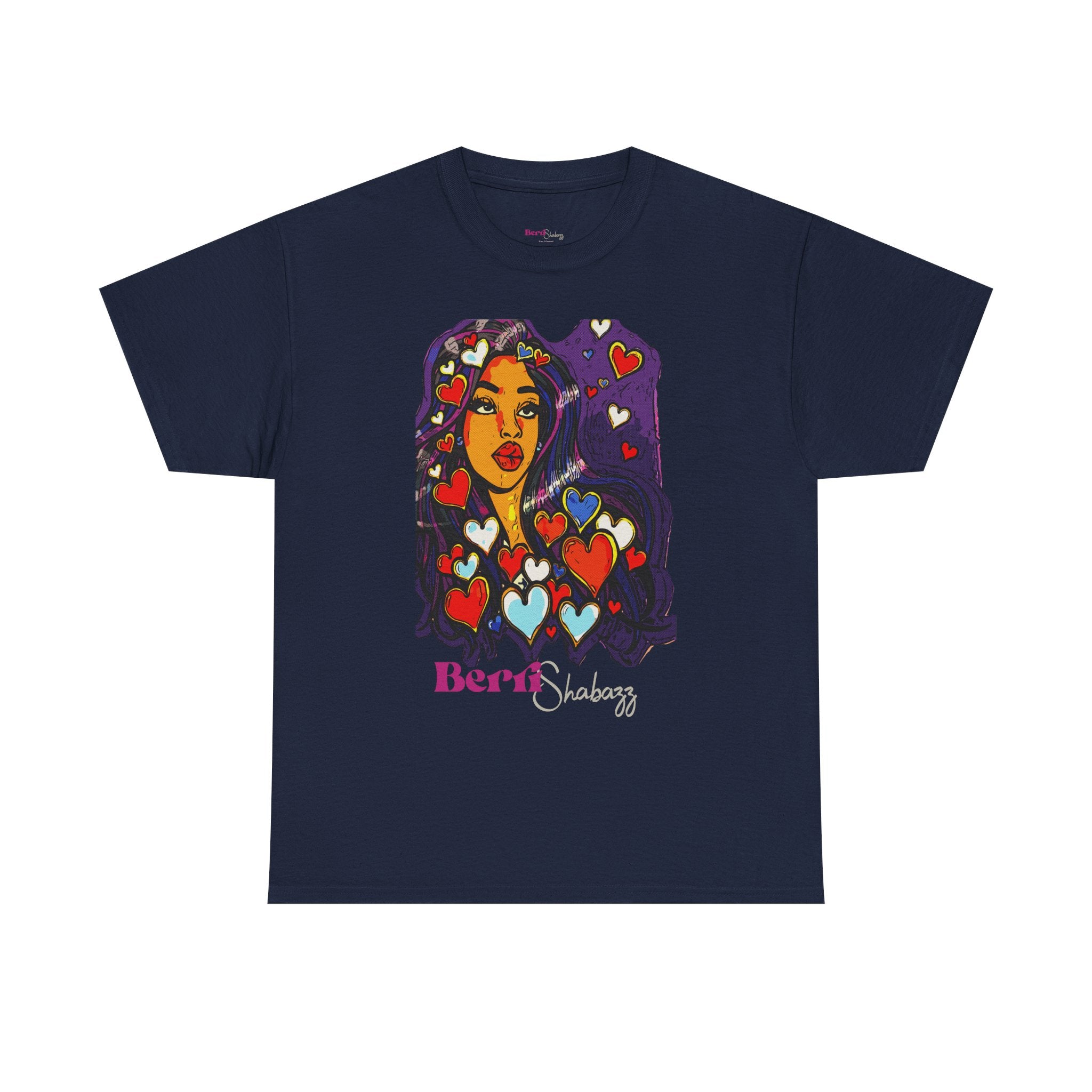 Black Girl With Heart T-Shirt by Berri Shabazz
