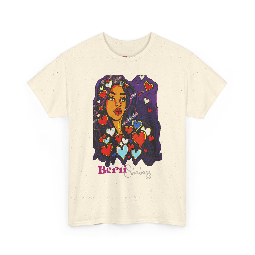 Black Girl With Heart T-Shirt by Berri Shabazz