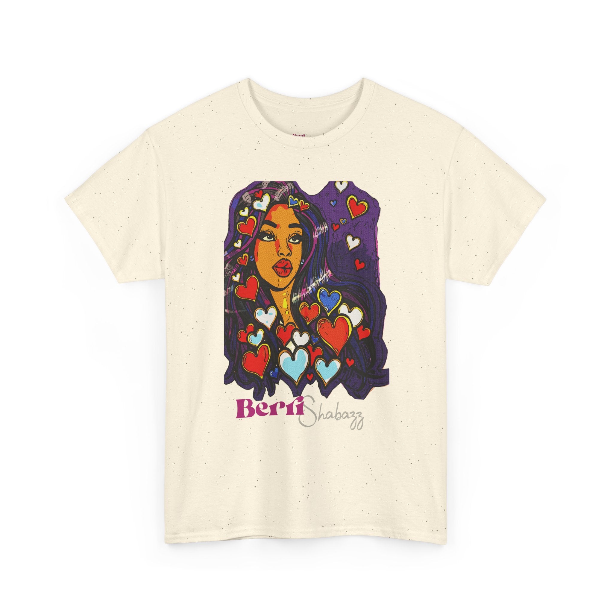 Black Girl With Heart T-Shirt by Berri Shabazz