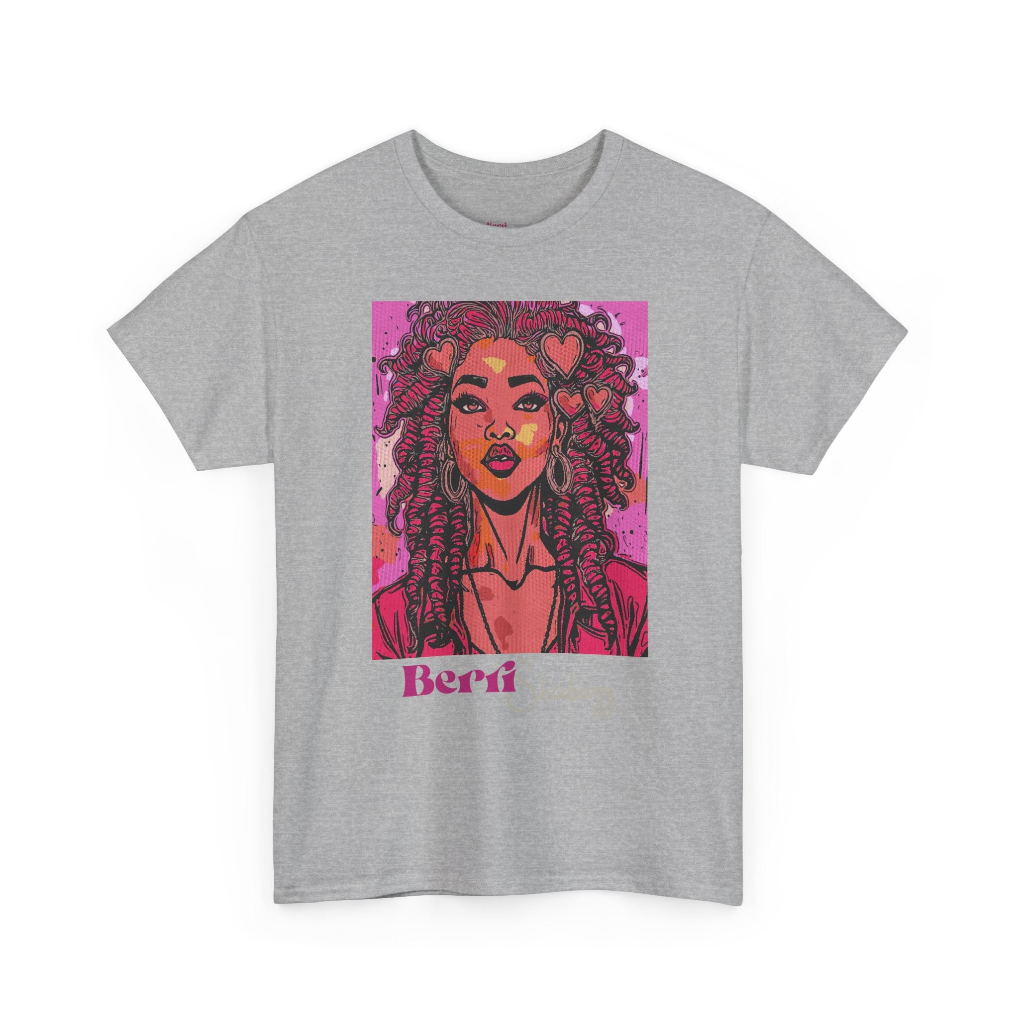 Pink Heart Lady T-Shirt — Berri Shabazz Graphic Tee
