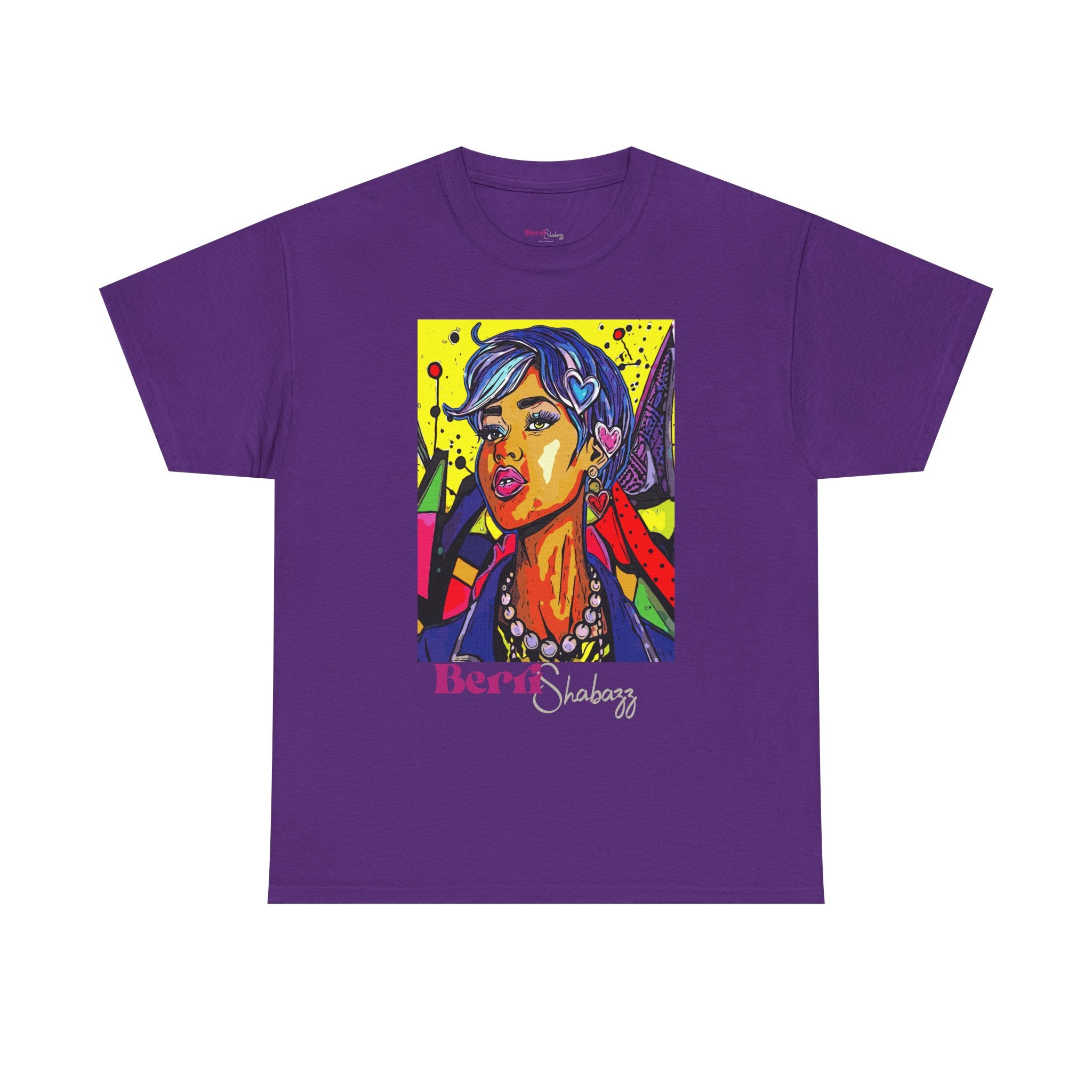 Blue Hair Don't Care T-Shirt — Graphic Tee by Berri Shabazz