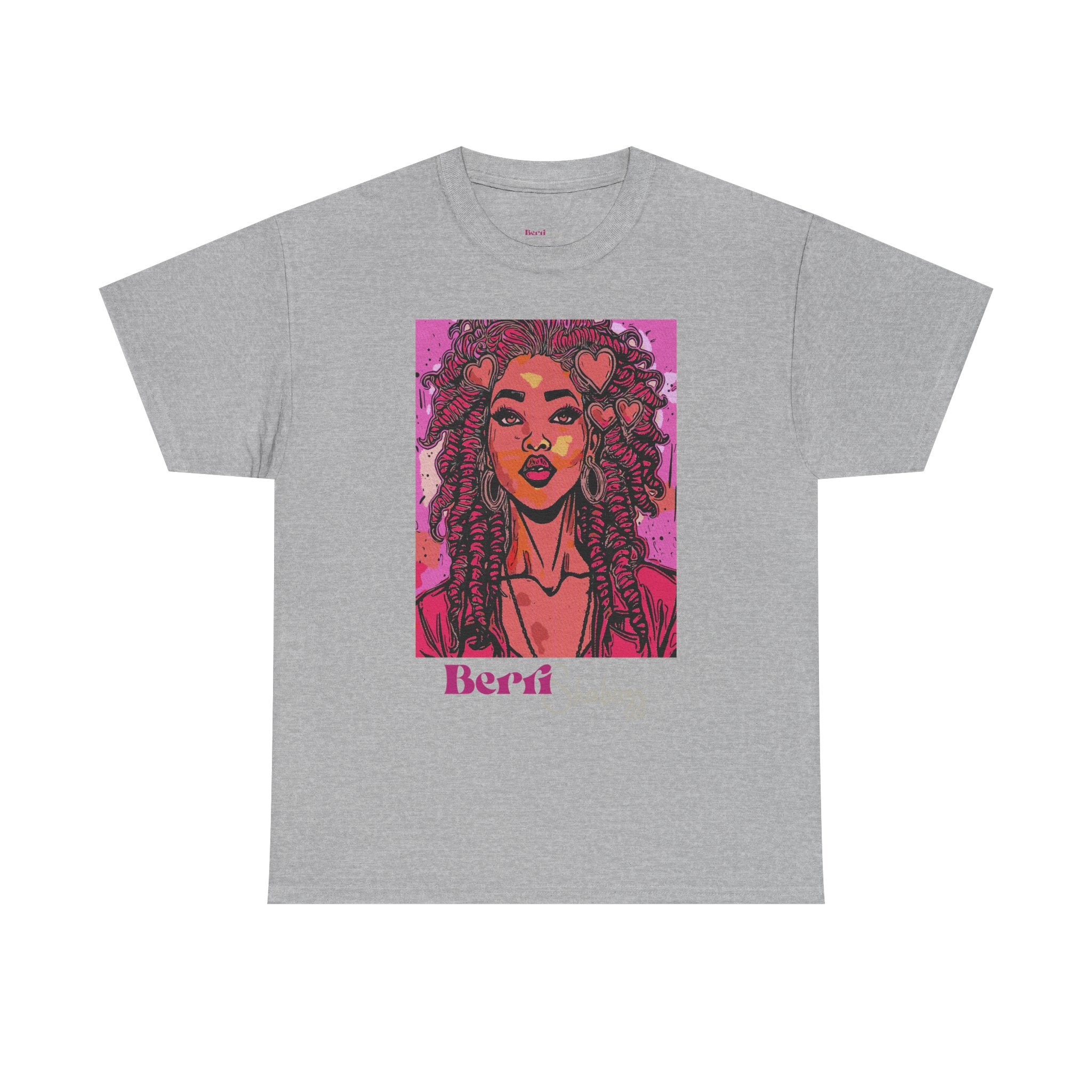 Pink Heart Lady T-Shirt — Berri Shabazz Graphic Tee