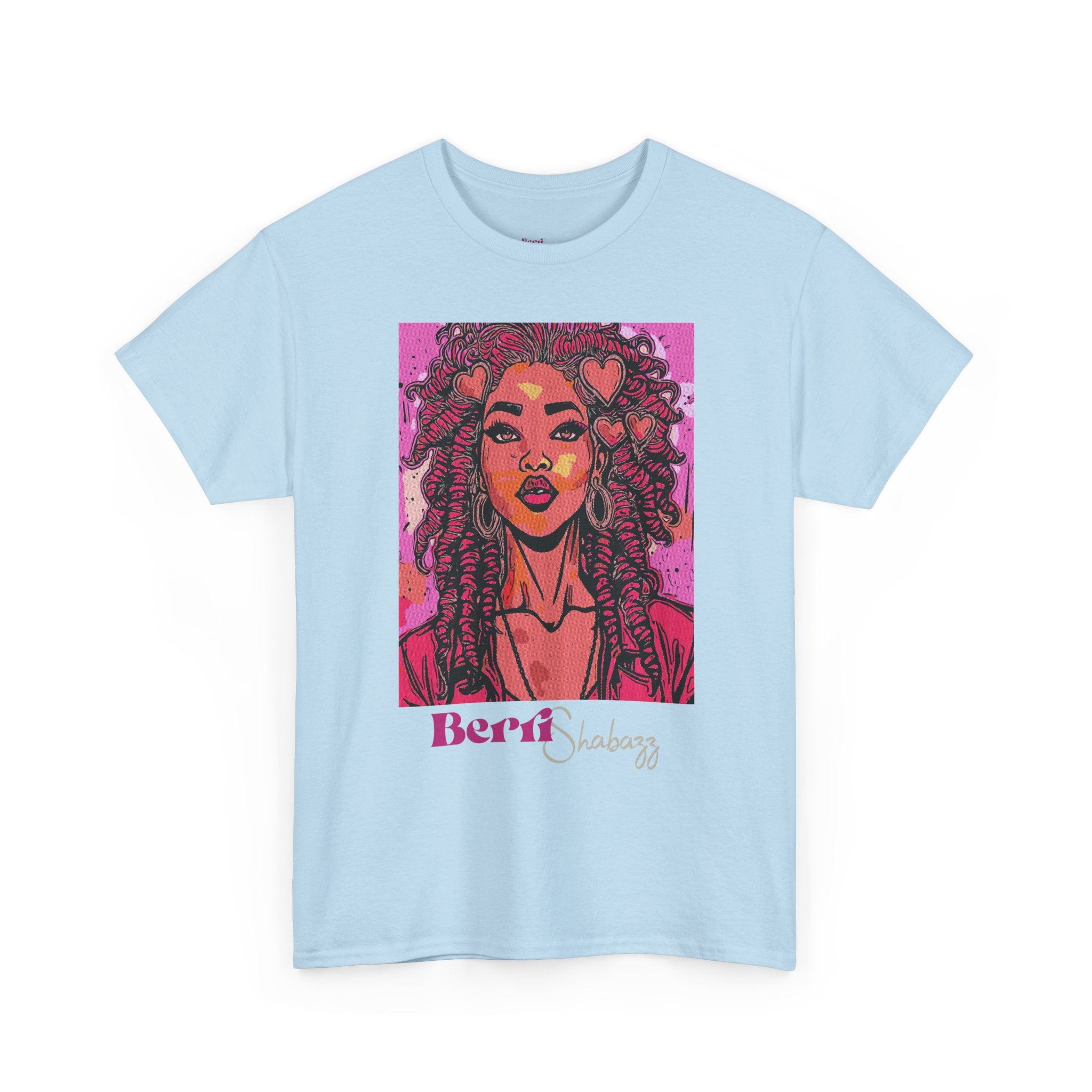 Pink Heart Lady T-Shirt — Berri Shabazz Graphic Tee