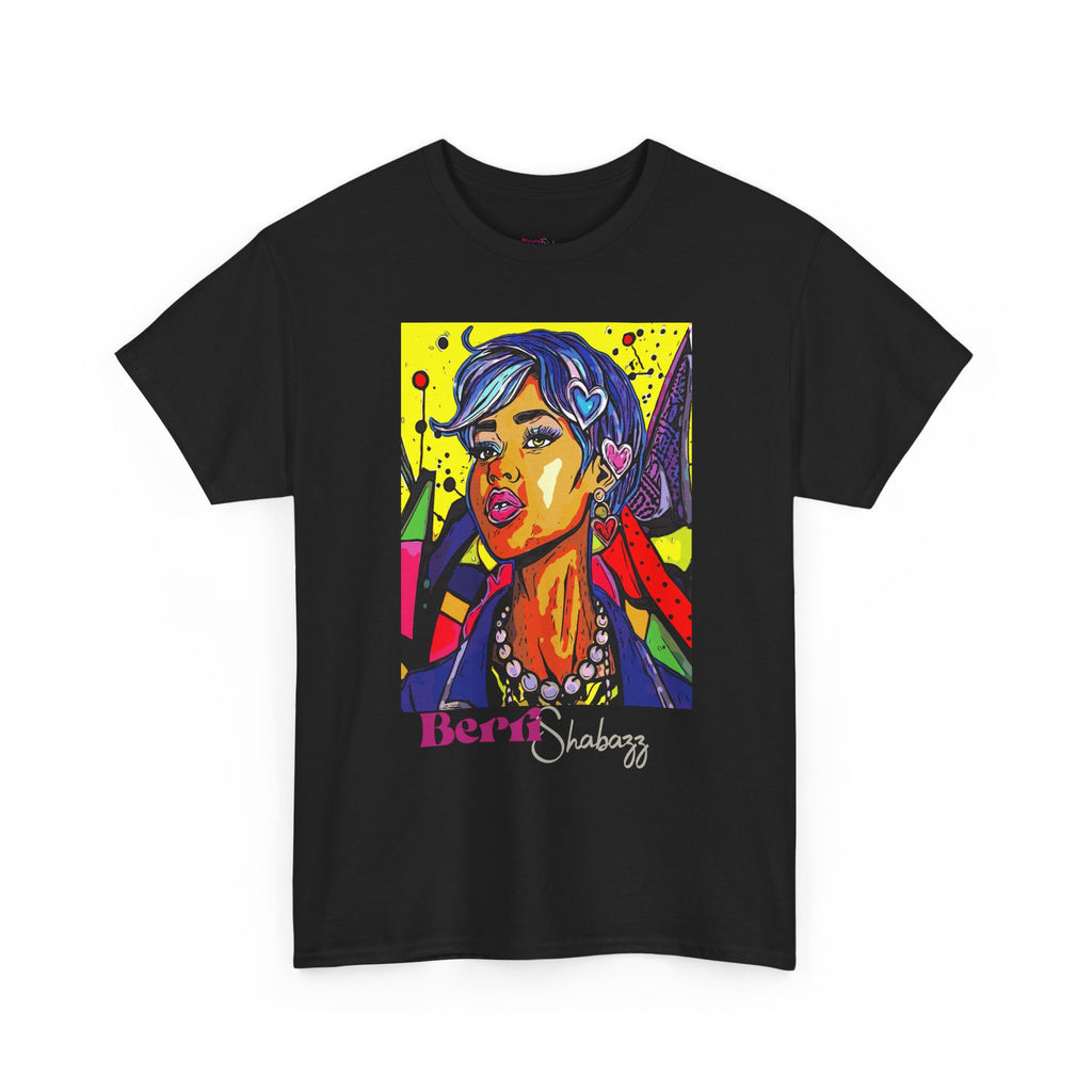 Blue Hair Don't Care T-Shirt — Graphic Tee by Berri Shabazz