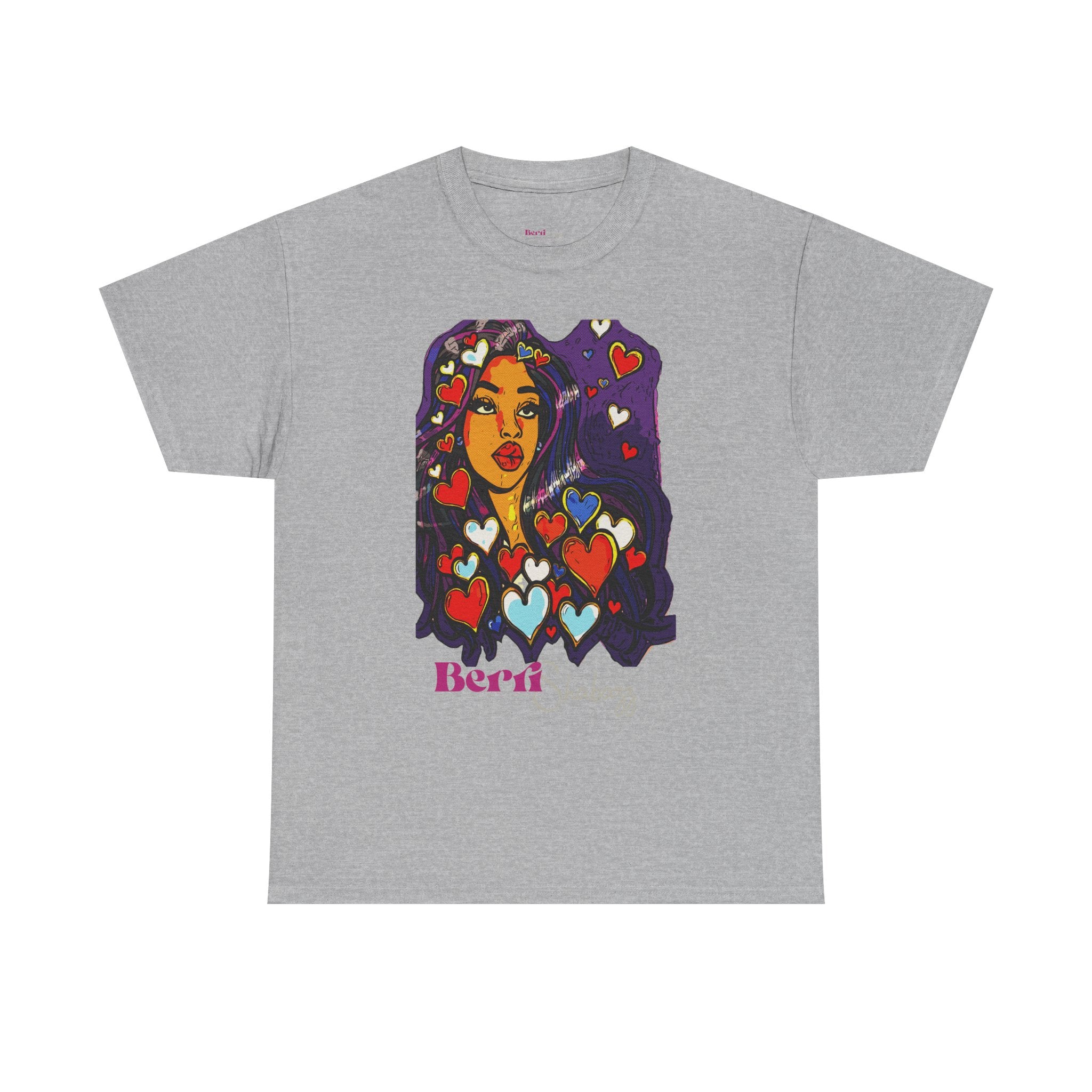 Black Girl With Heart T-Shirt by Berri Shabazz