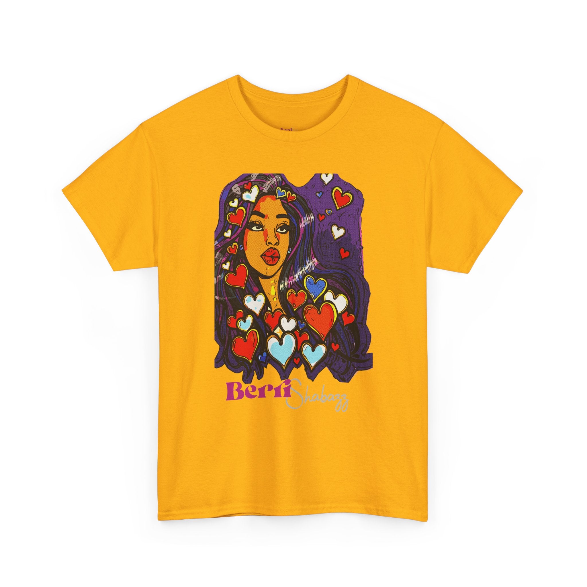 Black Girl With Heart T-Shirt by Berri Shabazz