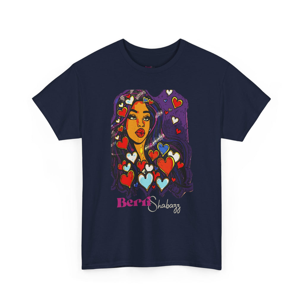 Black Girl With Heart T-Shirt by Berri Shabazz