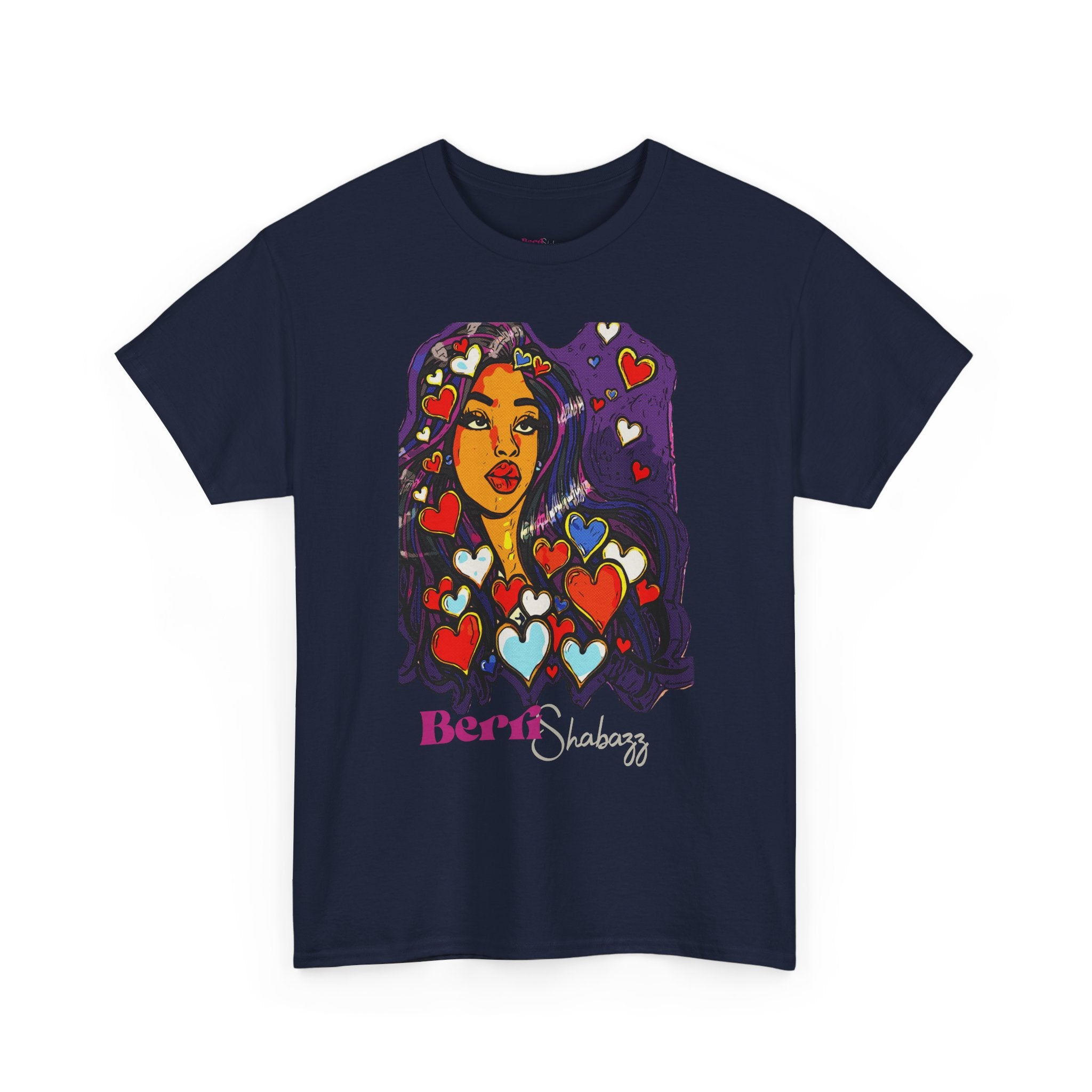 Black Girl With Heart T-Shirt by Berri Shabazz