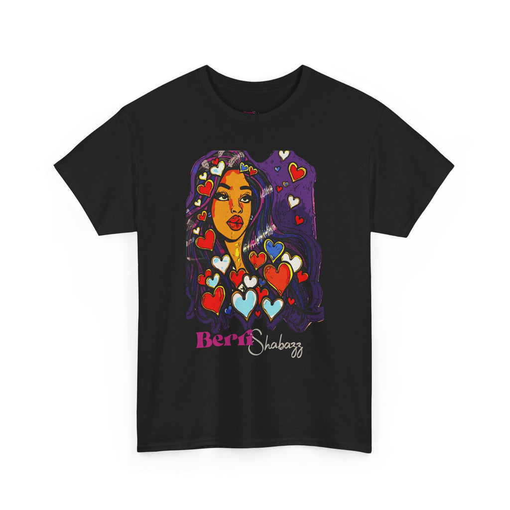 Black Girl With Heart T-Shirt by Berri Shabazz