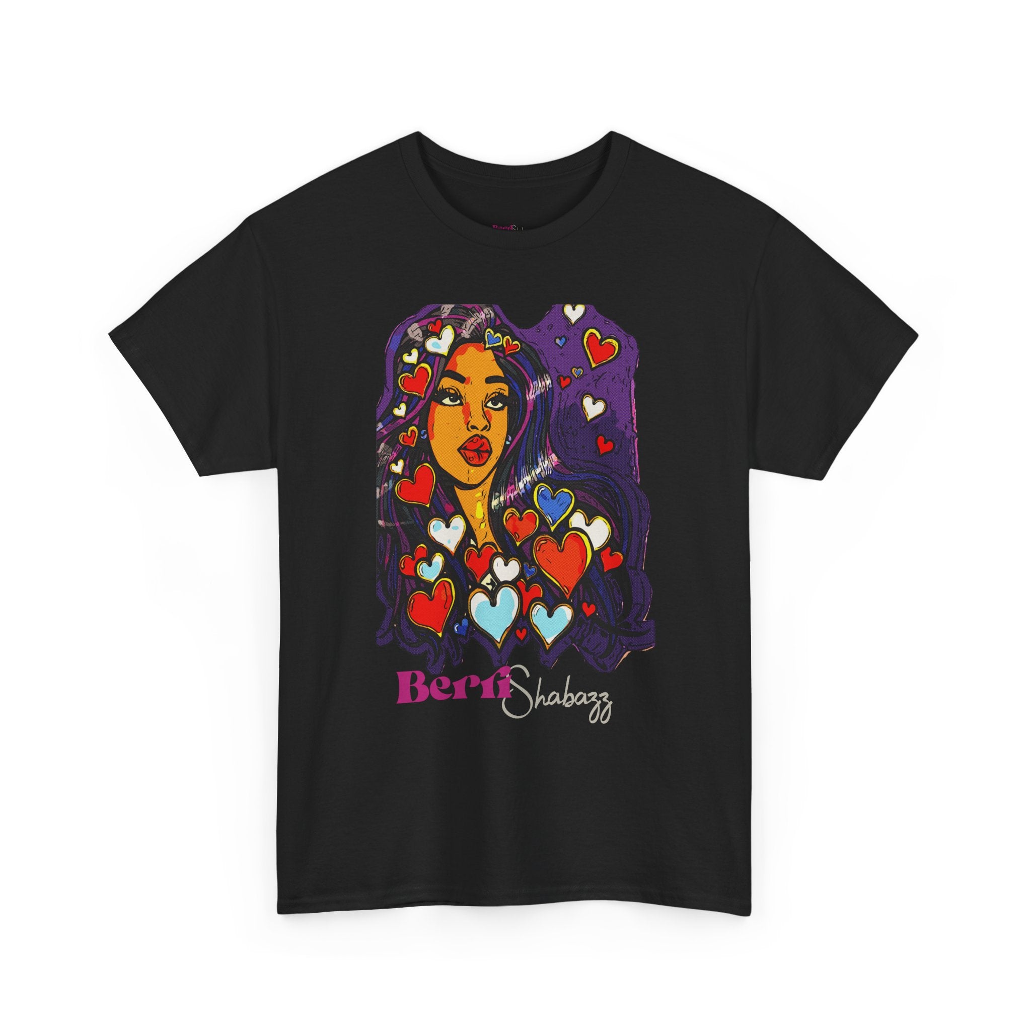 Black Girl With Heart T-Shirt by Berri Shabazz