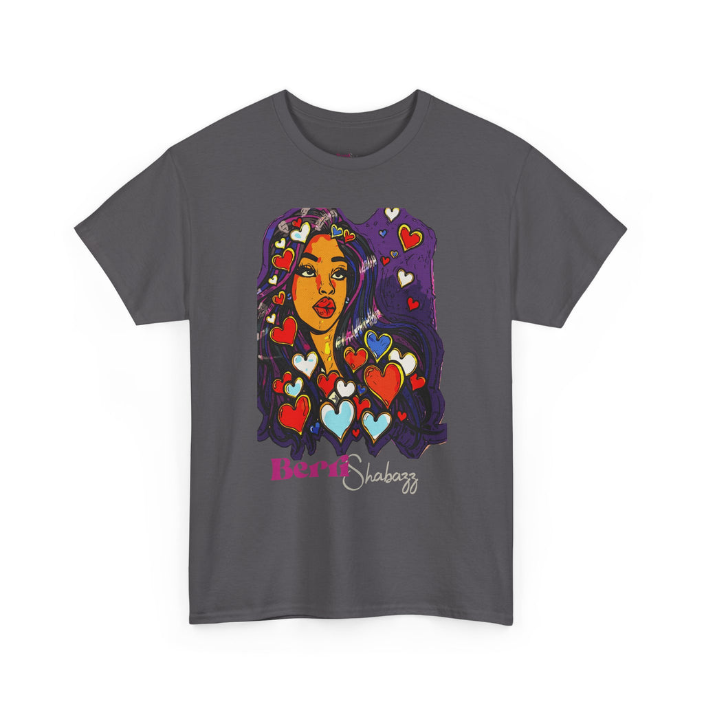 Black Girl With Heart T-Shirt by Berri Shabazz