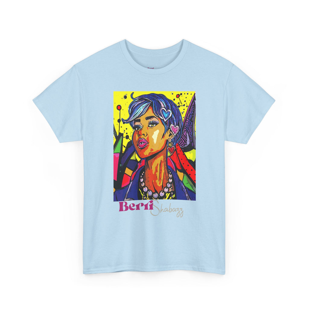 Blue Hair Don't Care T-Shirt — Graphic Tee by Berri Shabazz