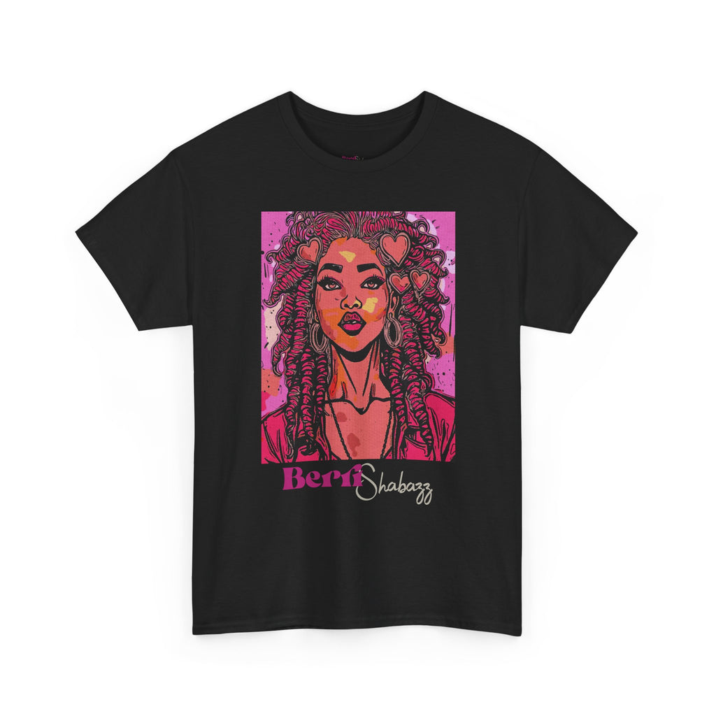 Pink Heart Lady T-Shirt — Berri Shabazz Graphic Tee