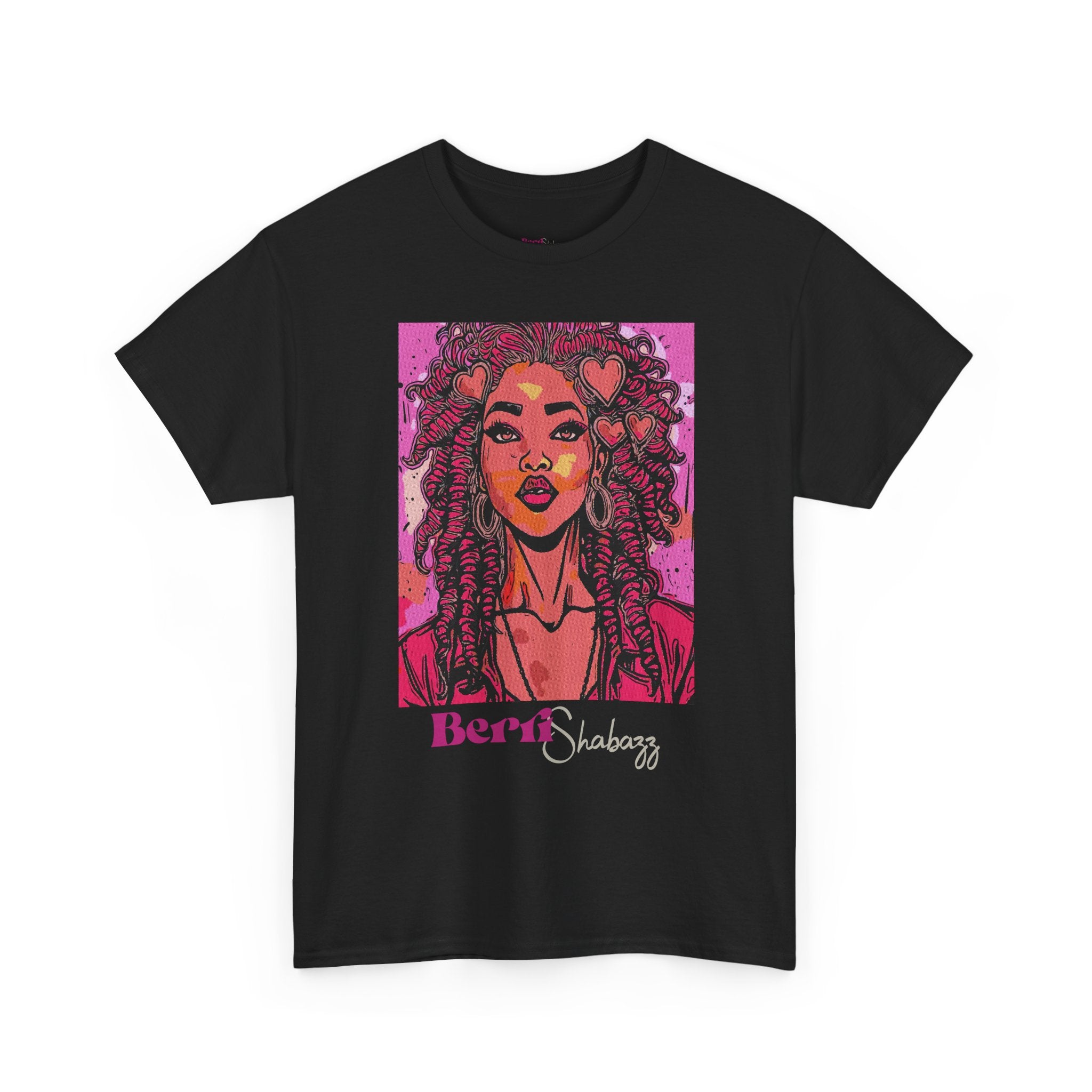 Pink Heart Lady T-Shirt — Berri Shabazz Graphic Tee