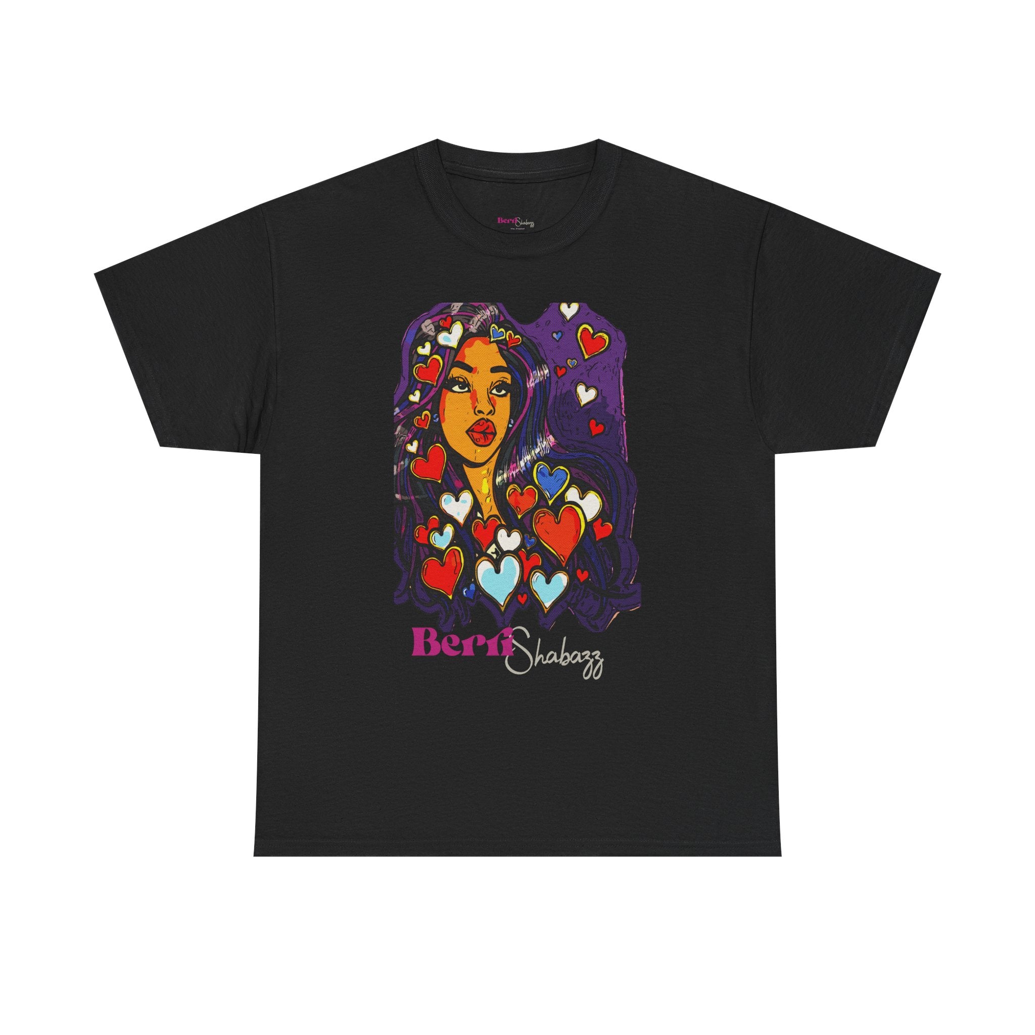 Black Girl With Heart T-Shirt by Berri Shabazz