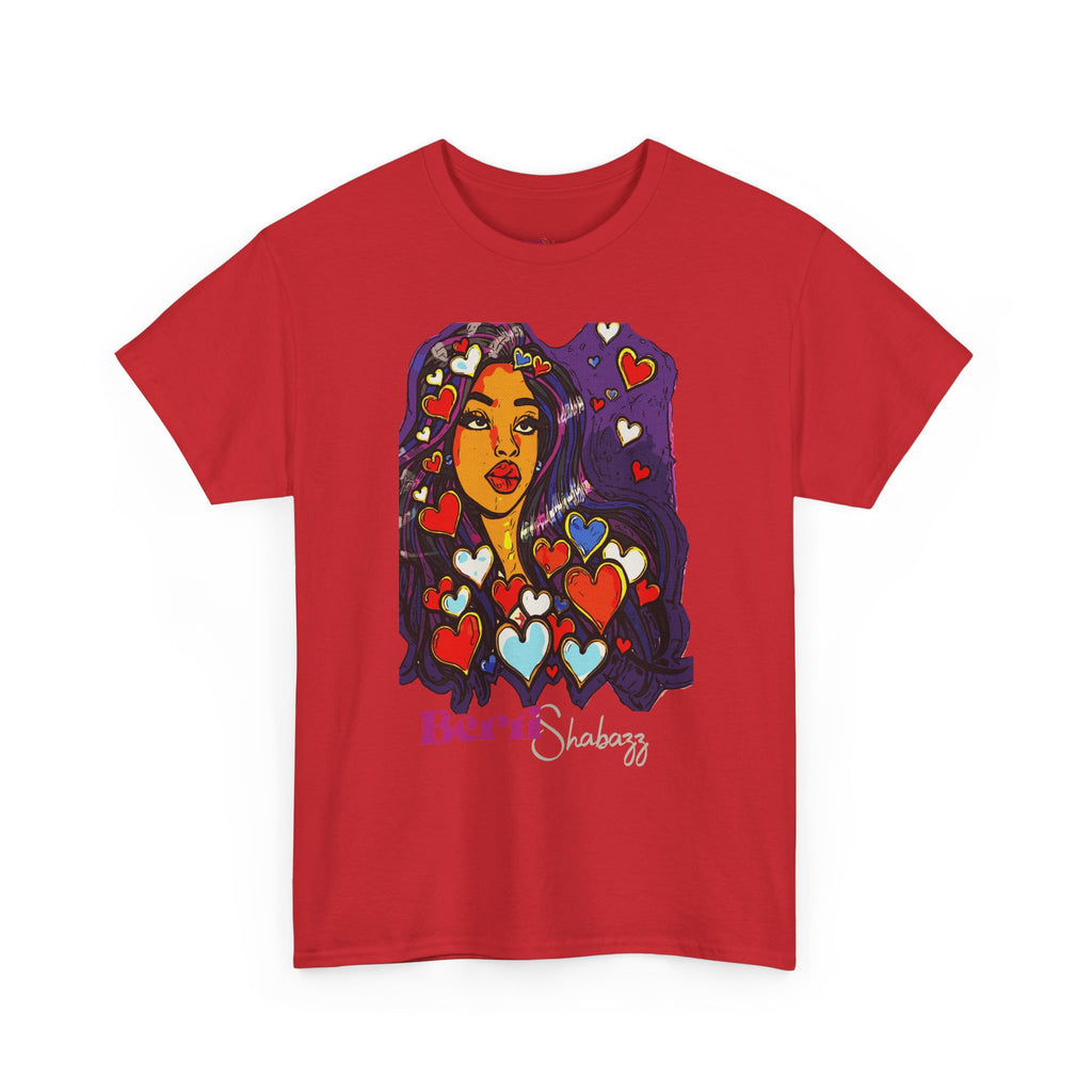 Black Girl With Heart T-Shirt by Berri Shabazz