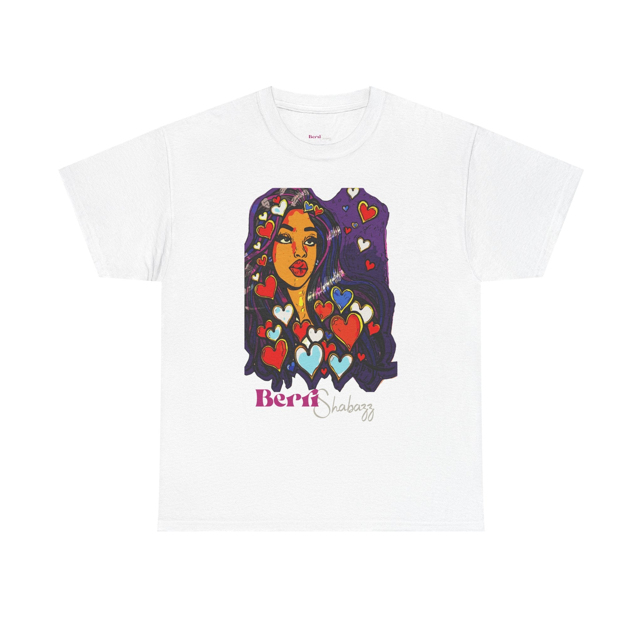 Black Girl With Heart T-Shirt by Berri Shabazz
