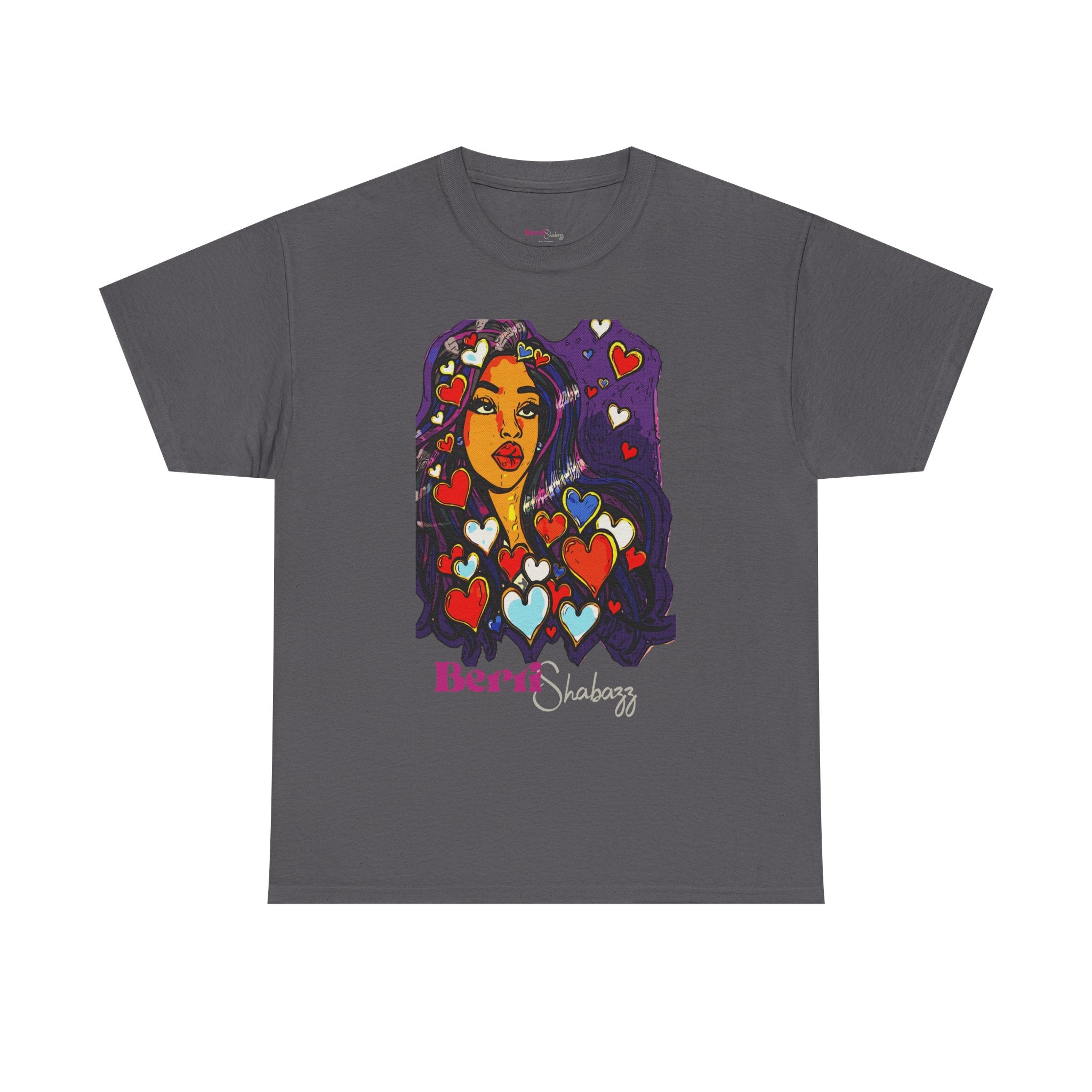 Black Girl With Heart T-Shirt by Berri Shabazz