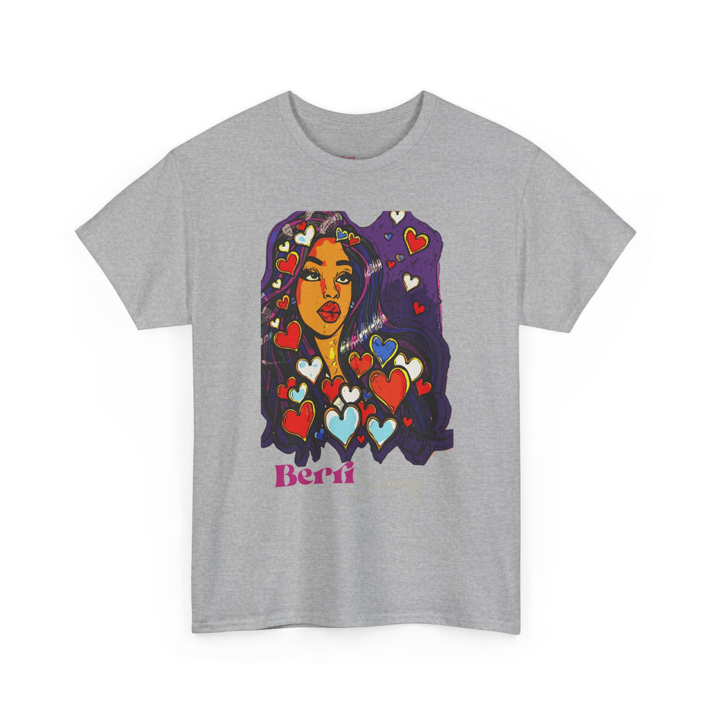 Black Girl With Heart T-Shirt by Berri Shabazz