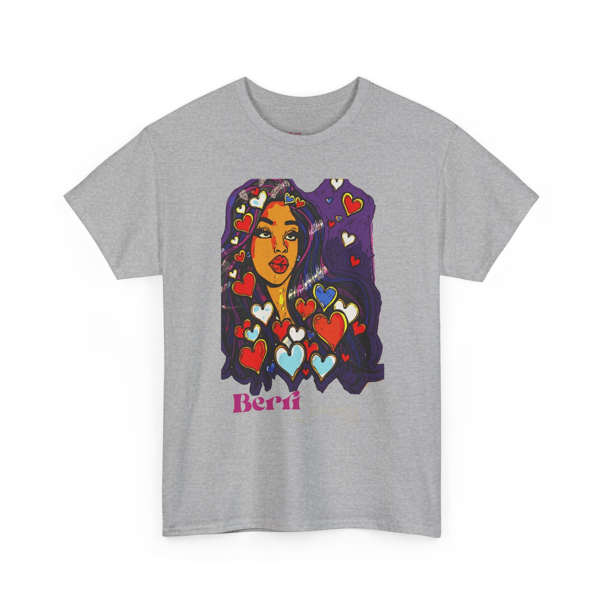 Black Girl With Heart T-Shirt by Berri Shabazz