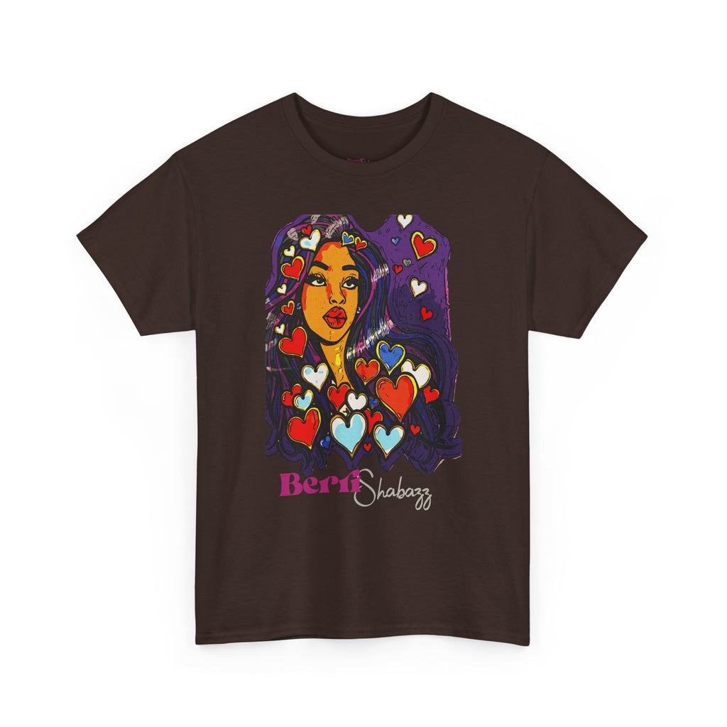 Black Girl With Heart T-Shirt by Berri Shabazz