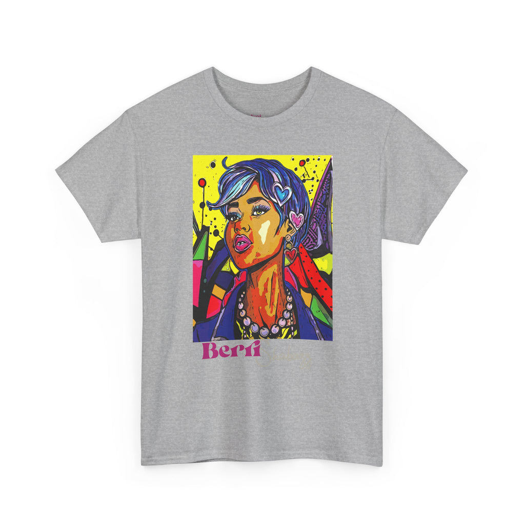 Blue Hair Don't Care T-Shirt — Graphic Tee by Berri Shabazz