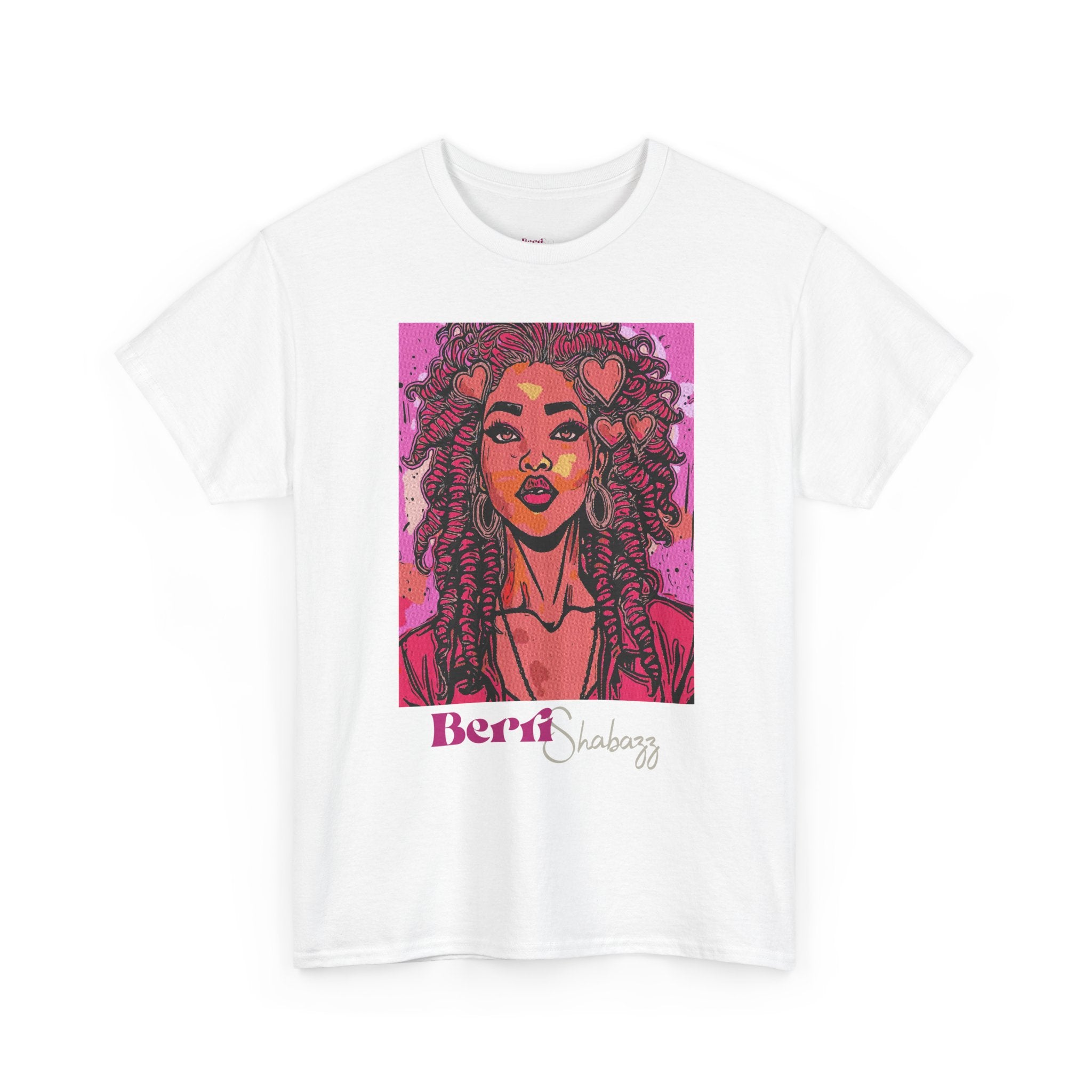 Pink Heart Lady T-Shirt — Berri Shabazz Graphic Tee
