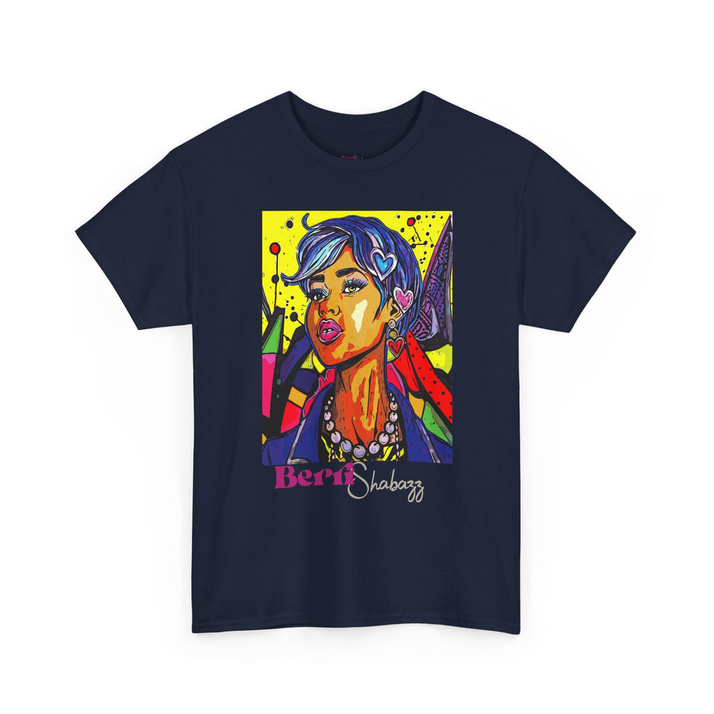 Blue Hair Don't Care T-Shirt — Graphic Tee by Berri Shabazz