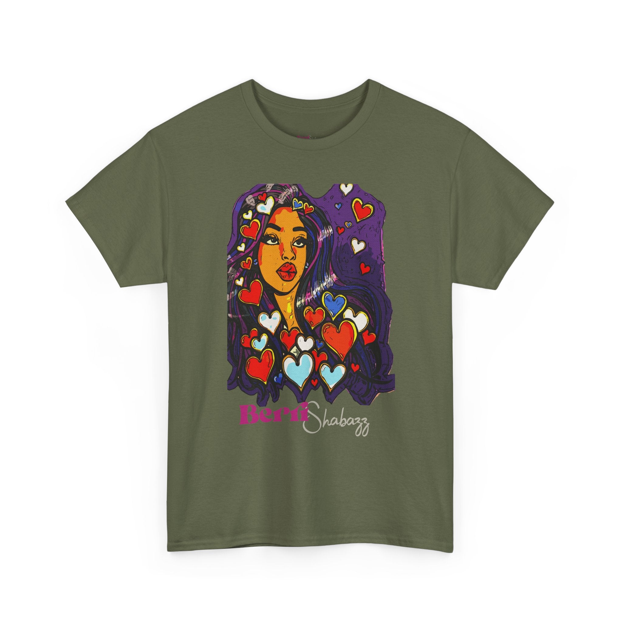 Black Girl With Heart T-Shirt by Berri Shabazz