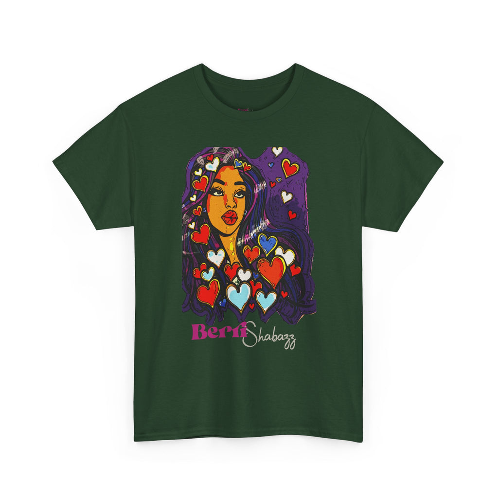 Black Girl With Heart T-Shirt by Berri Shabazz