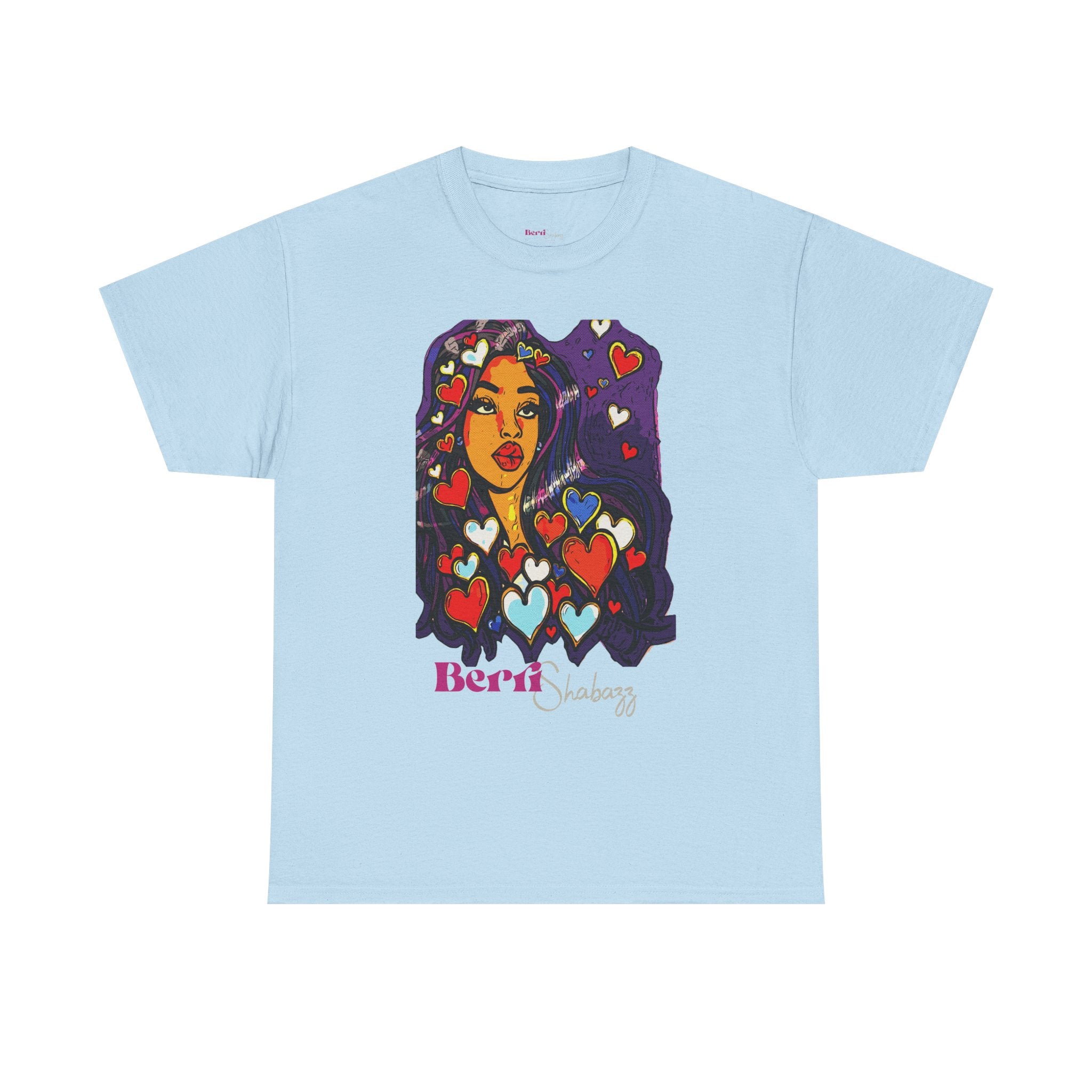 Black Girl With Heart T-Shirt by Berri Shabazz