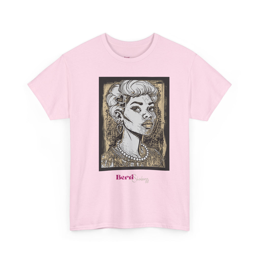 Lady with Heart Tee — Berri Shabazz Artistic Portrait Shirt