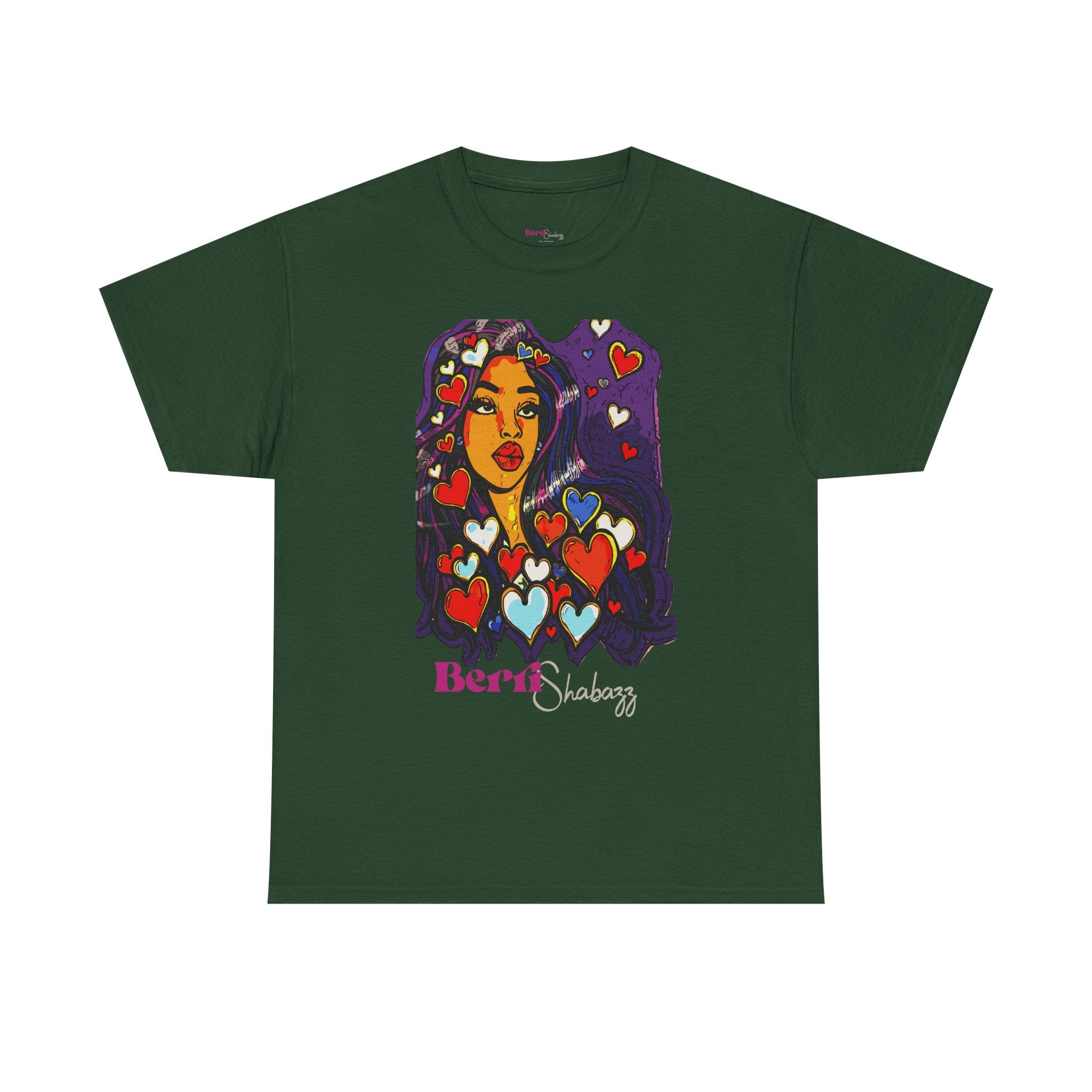 Black Girl With Heart T-Shirt by Berri Shabazz