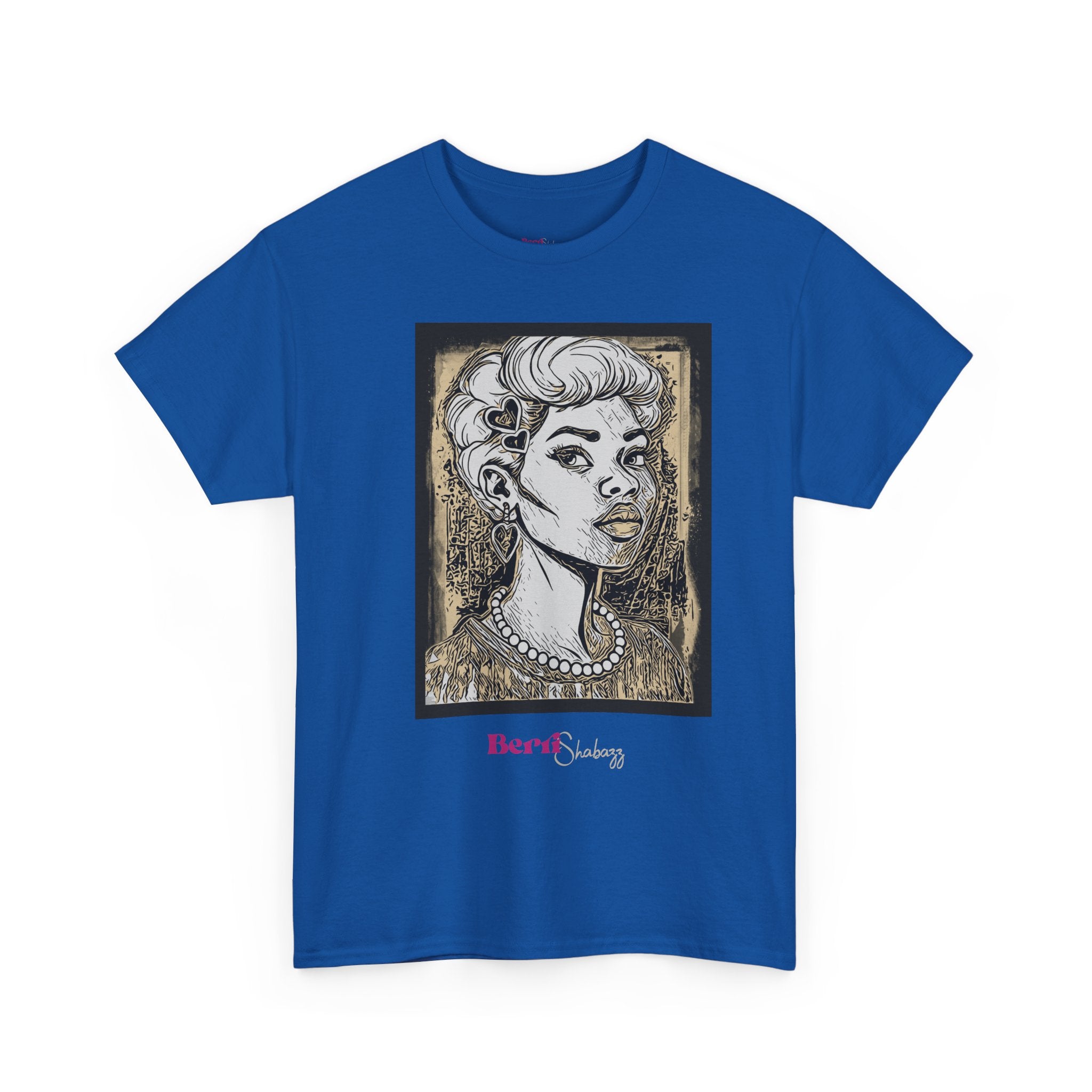 Lady with Heart Tee — Berri Shabazz Artistic Portrait Shirt