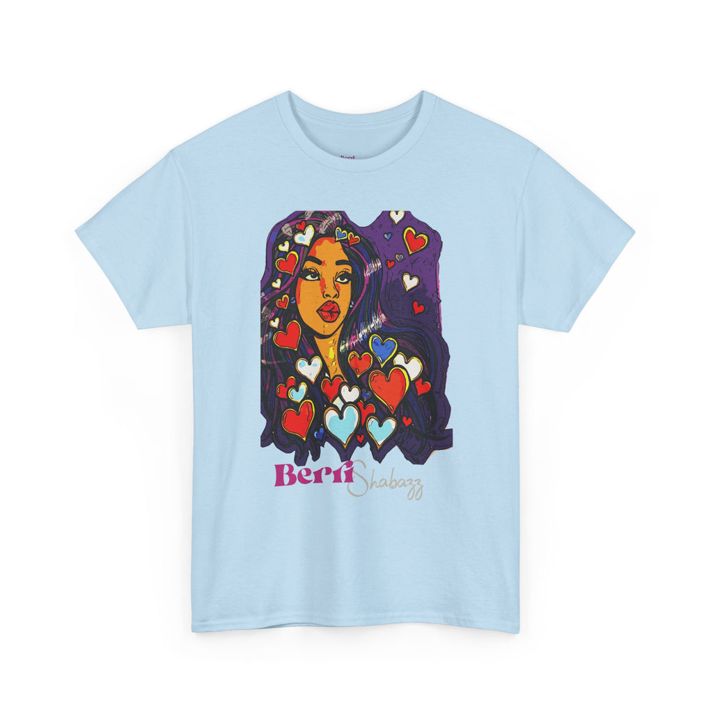 Black Girl With Heart T-Shirt by Berri Shabazz