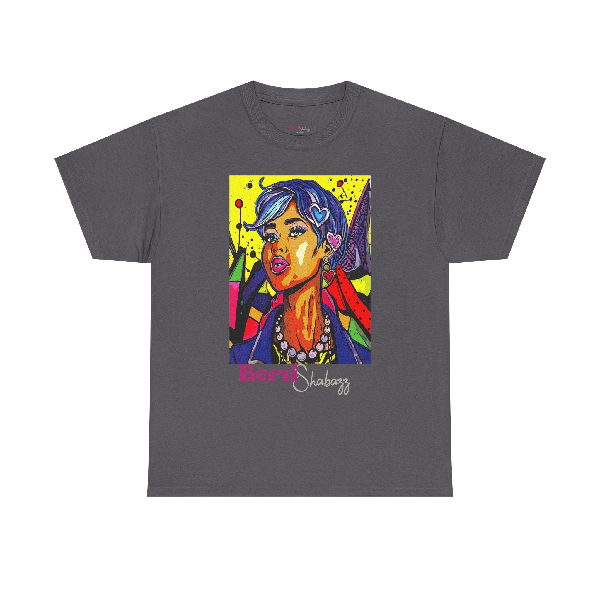 Blue Hair Don't Care T-Shirt — Graphic Tee by Berri Shabazz
