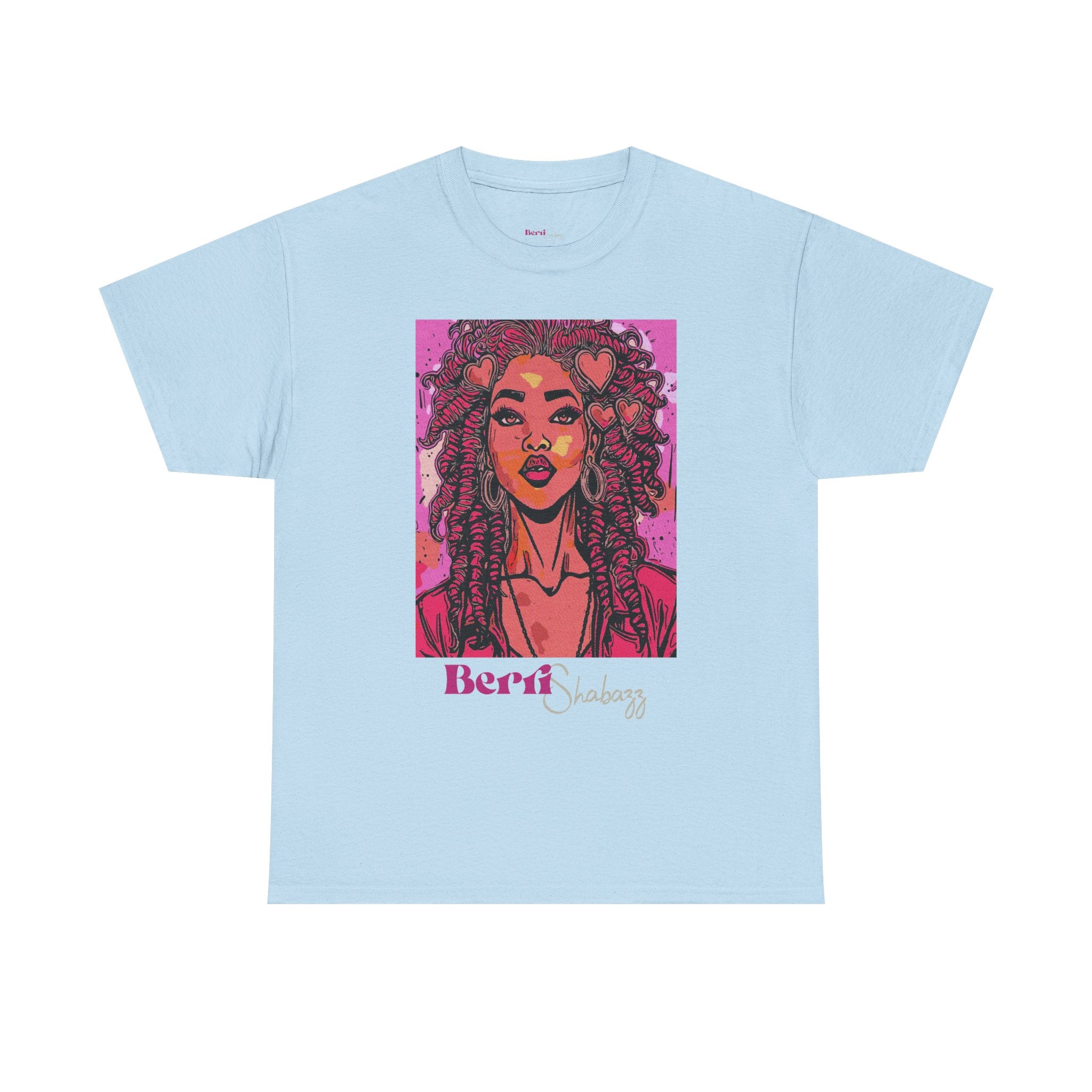 Pink Heart Lady T-Shirt — Berri Shabazz Graphic Tee