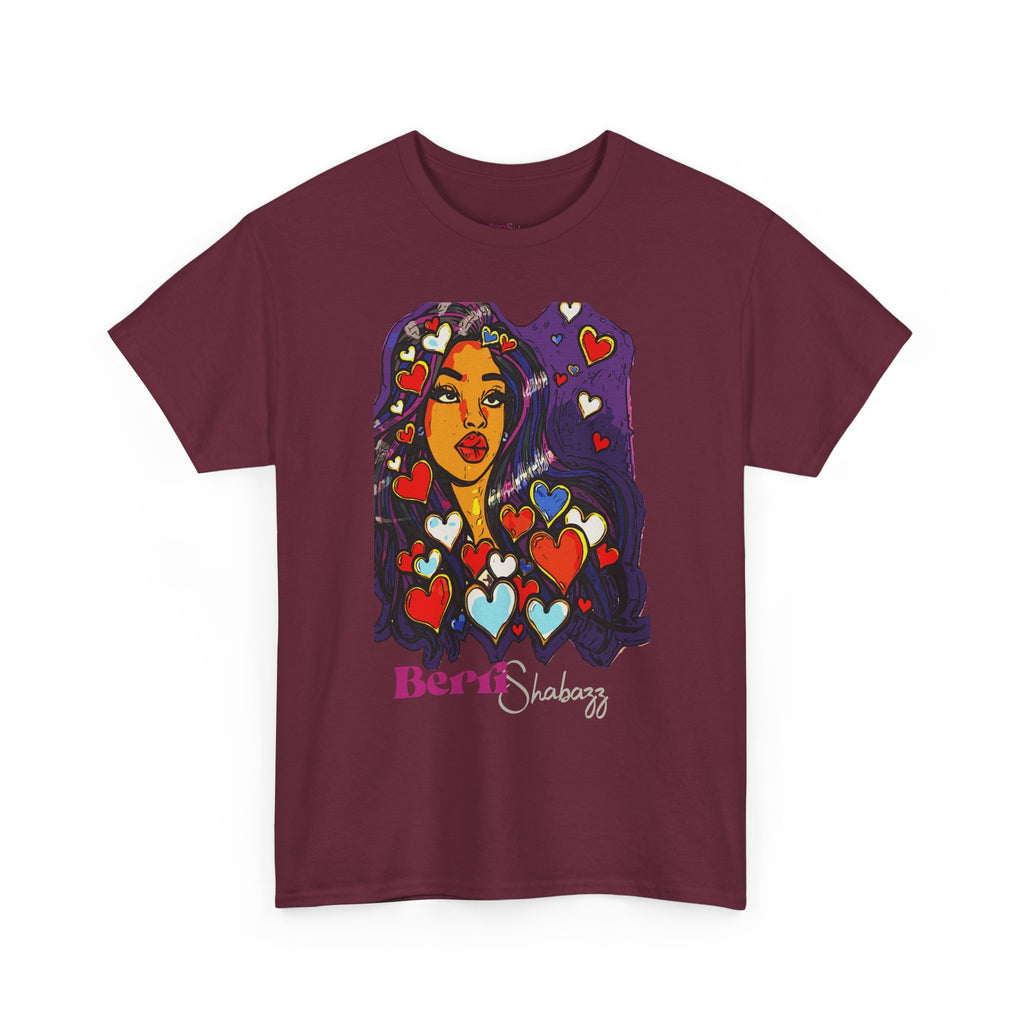 Black Girl With Heart T-Shirt by Berri Shabazz
