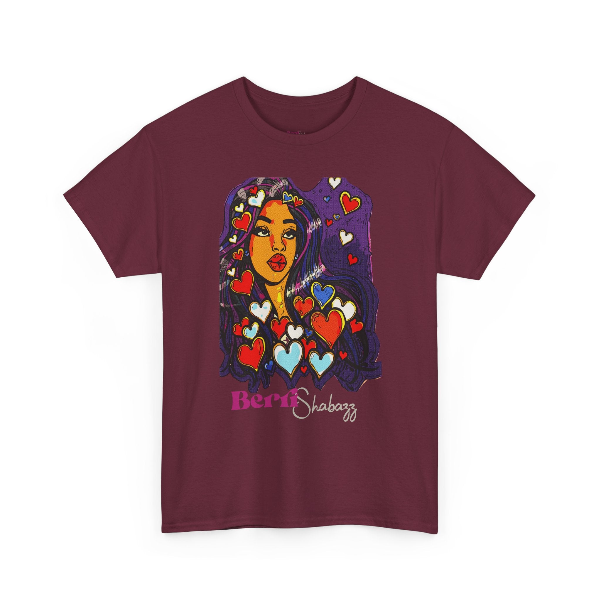 Black Girl With Heart T-Shirt by Berri Shabazz