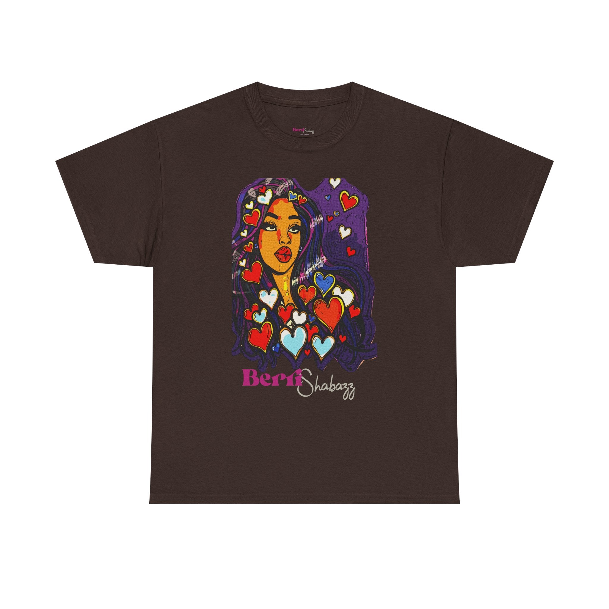 Black Girl With Heart T-Shirt by Berri Shabazz