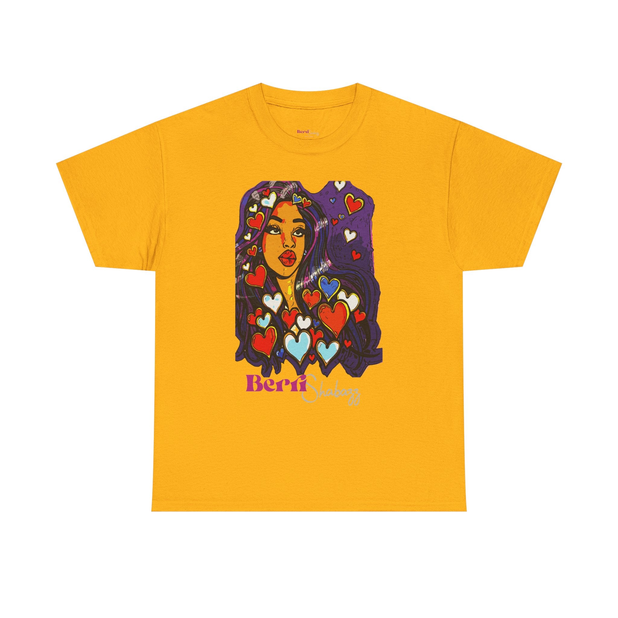 Black Girl With Heart T-Shirt by Berri Shabazz