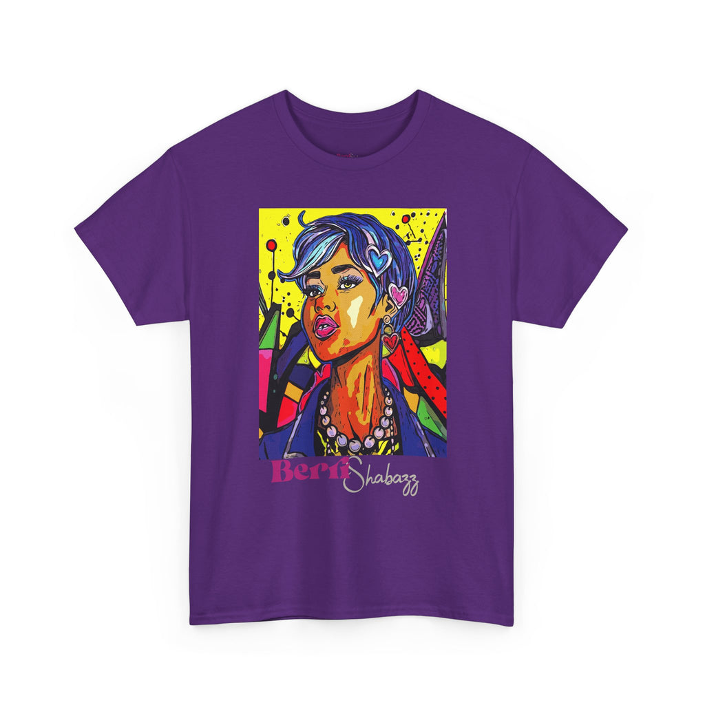 Blue Hair Don't Care T-Shirt — Graphic Tee by Berri Shabazz
